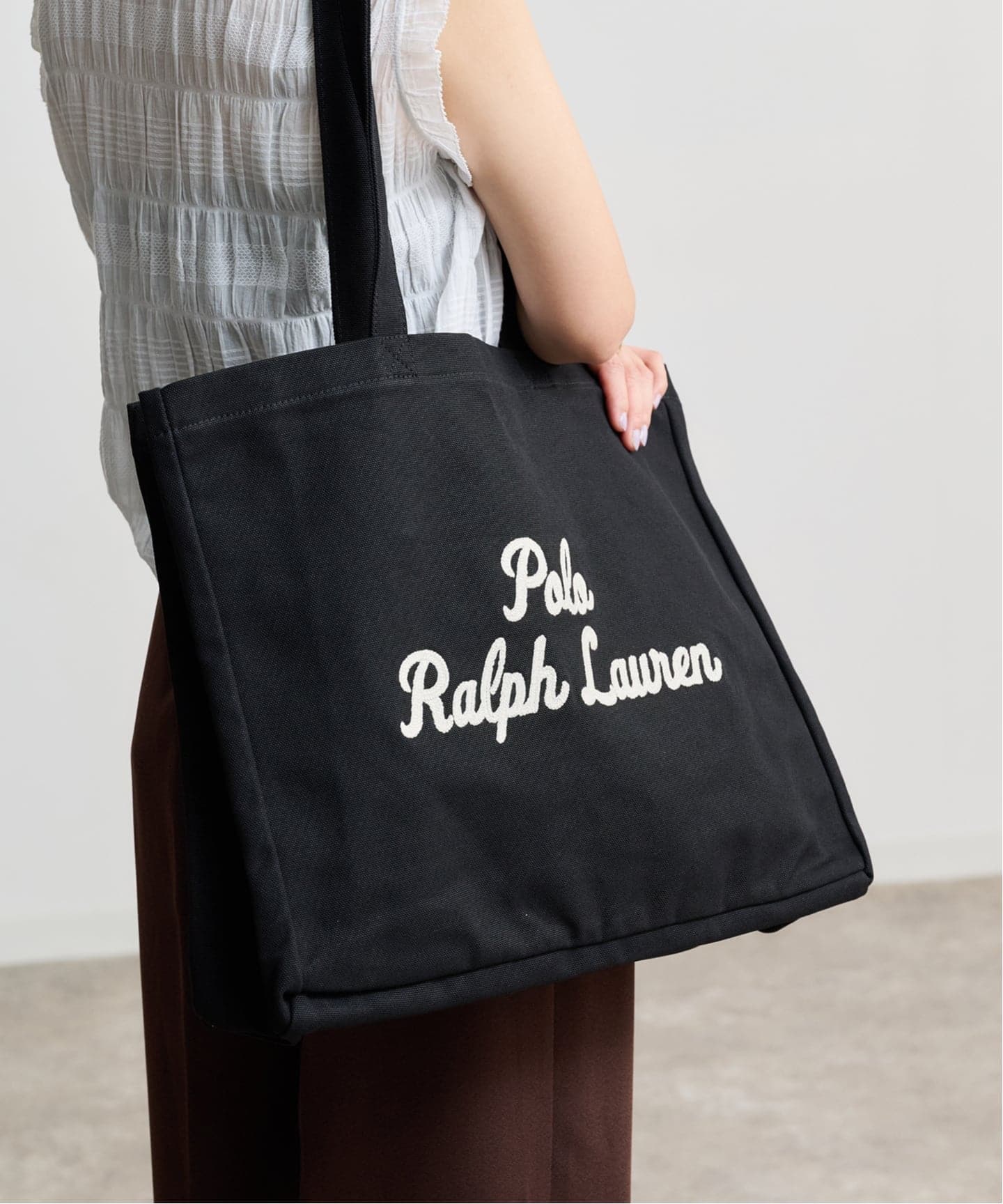 POLO RALPHLAUREN EMBROIDERED Canvas Large Tote（トートバッグ