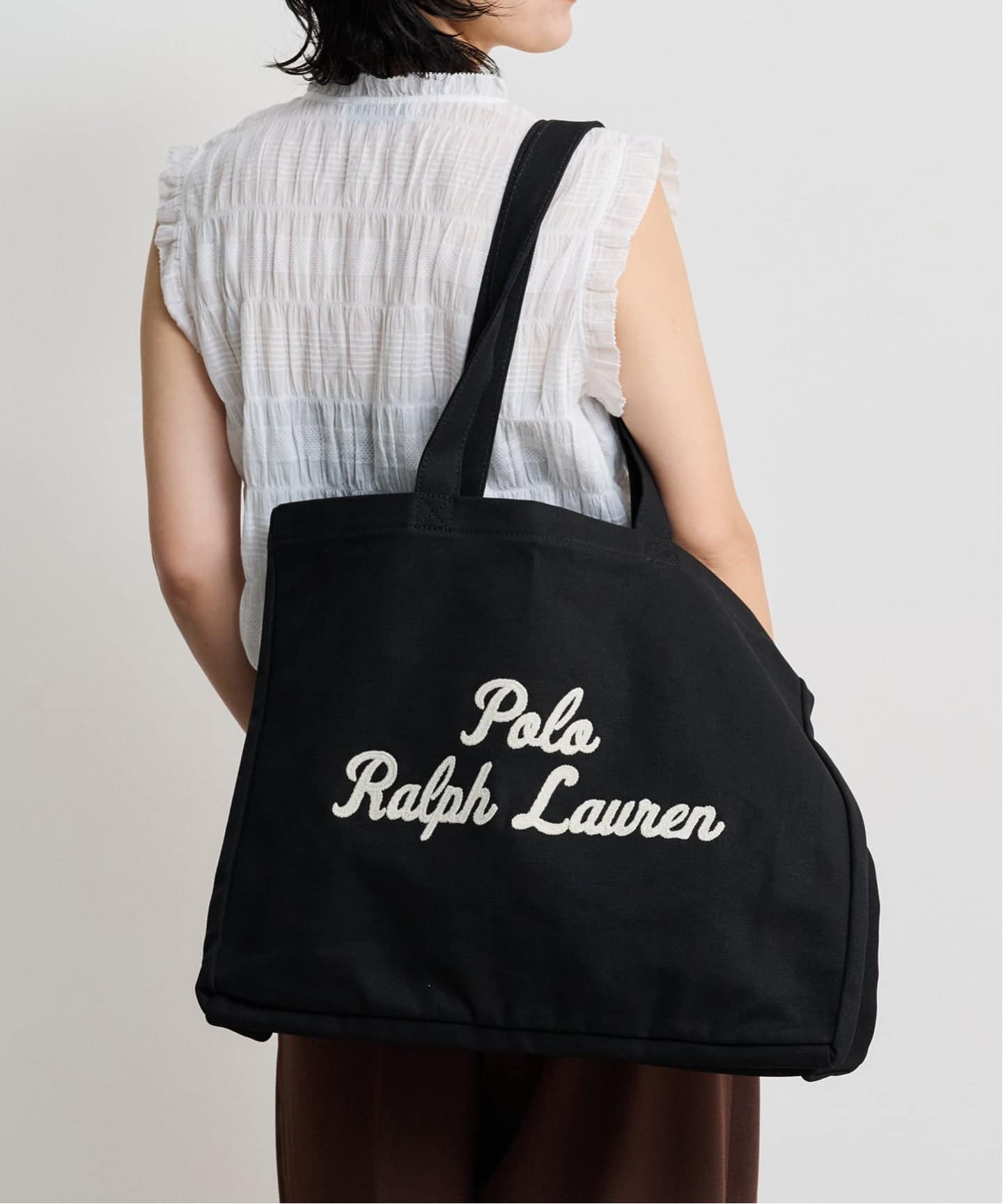 POLO RALPHLAUREN EMBROIDERED Canvas Large Tote（トートバッグ