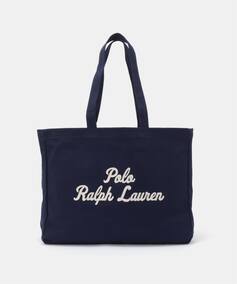 POLO RALPHLAUREN EMBROIDERED Canvas Large Tote（トートバッグ 