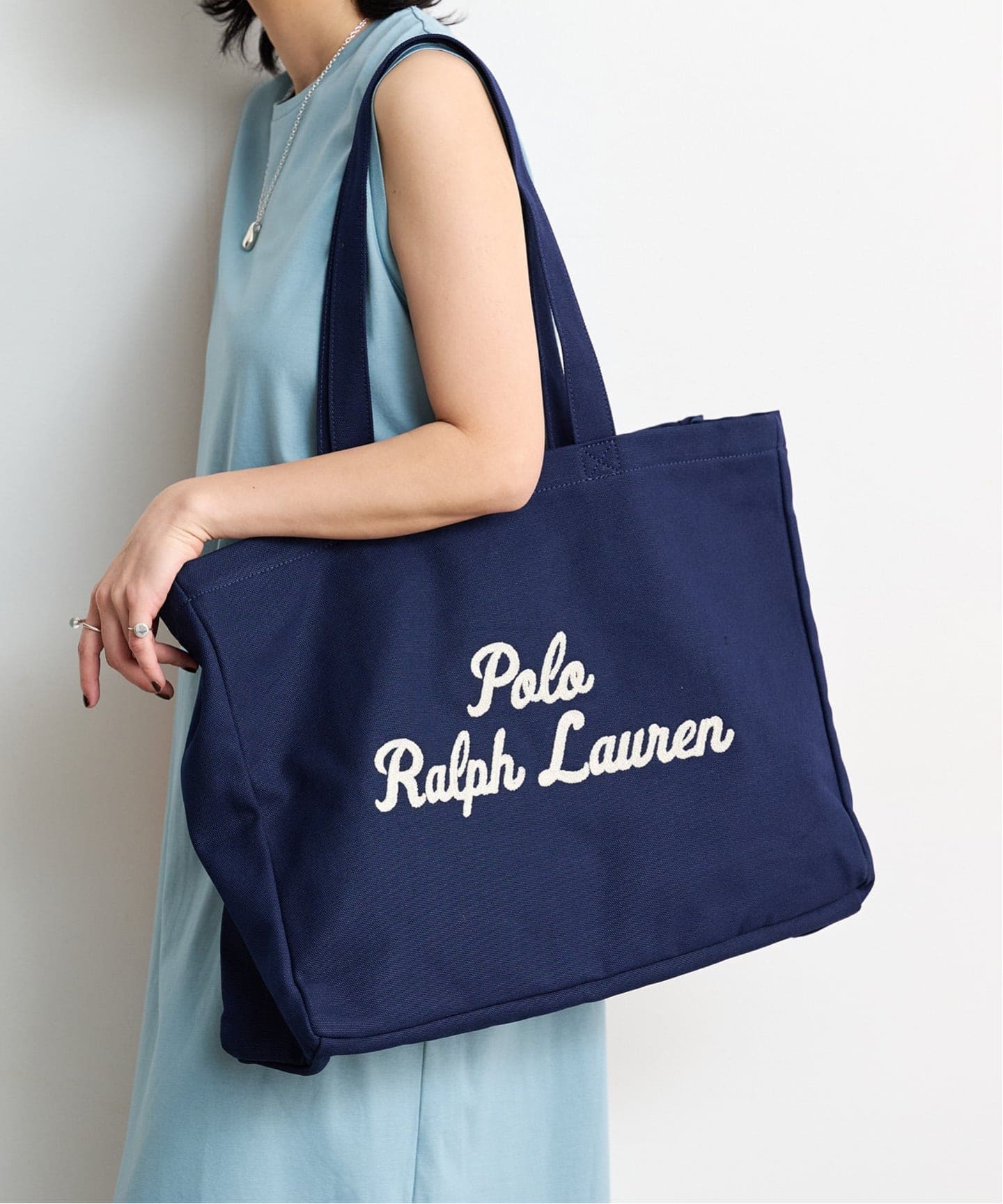 POLO RALPHLAUREN EMBROIDERED Canvas Large Tote（トートバッグ