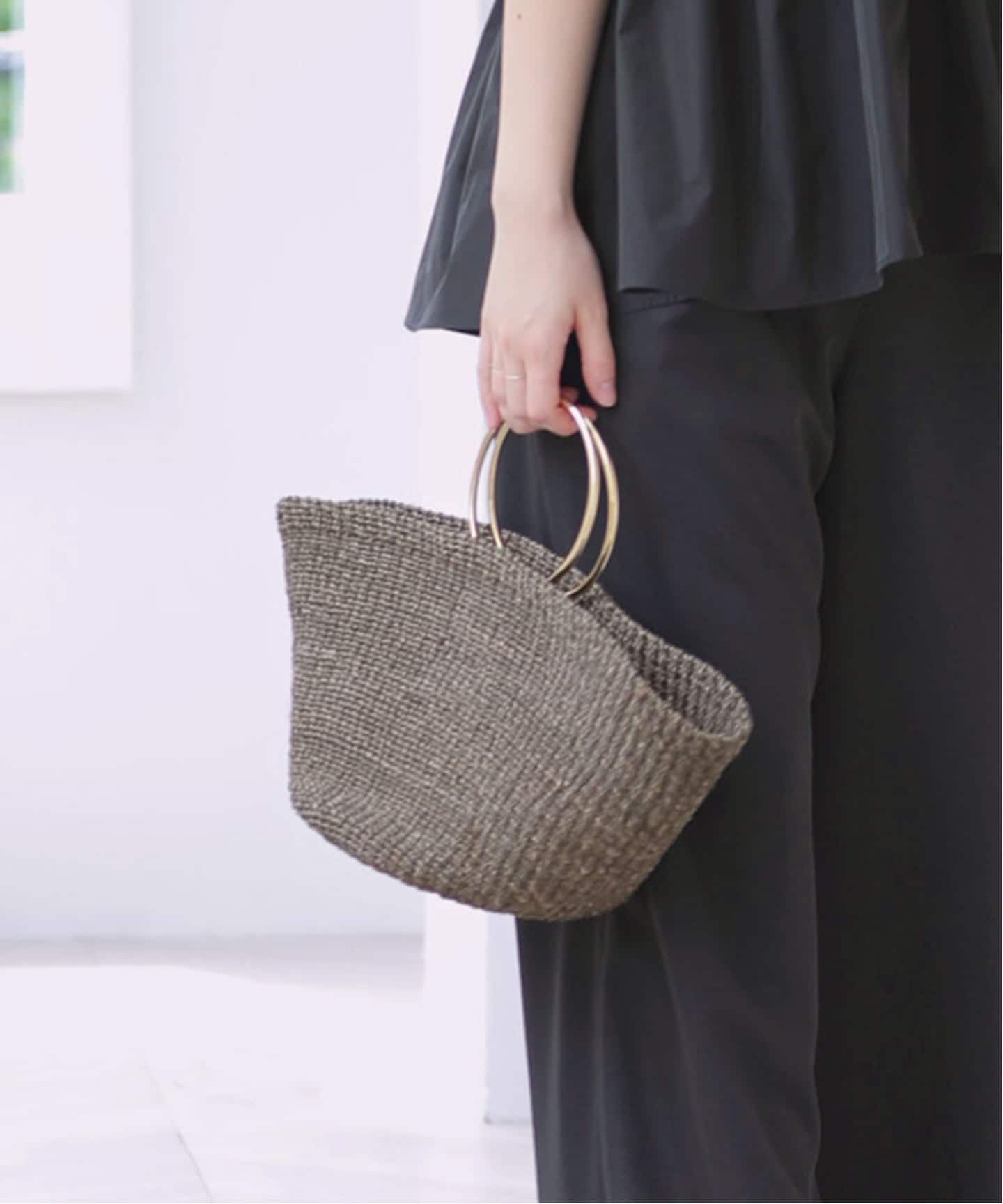 COTTO/コット メタルハンドル アバカバッグ（ハンドバッグ）｜La