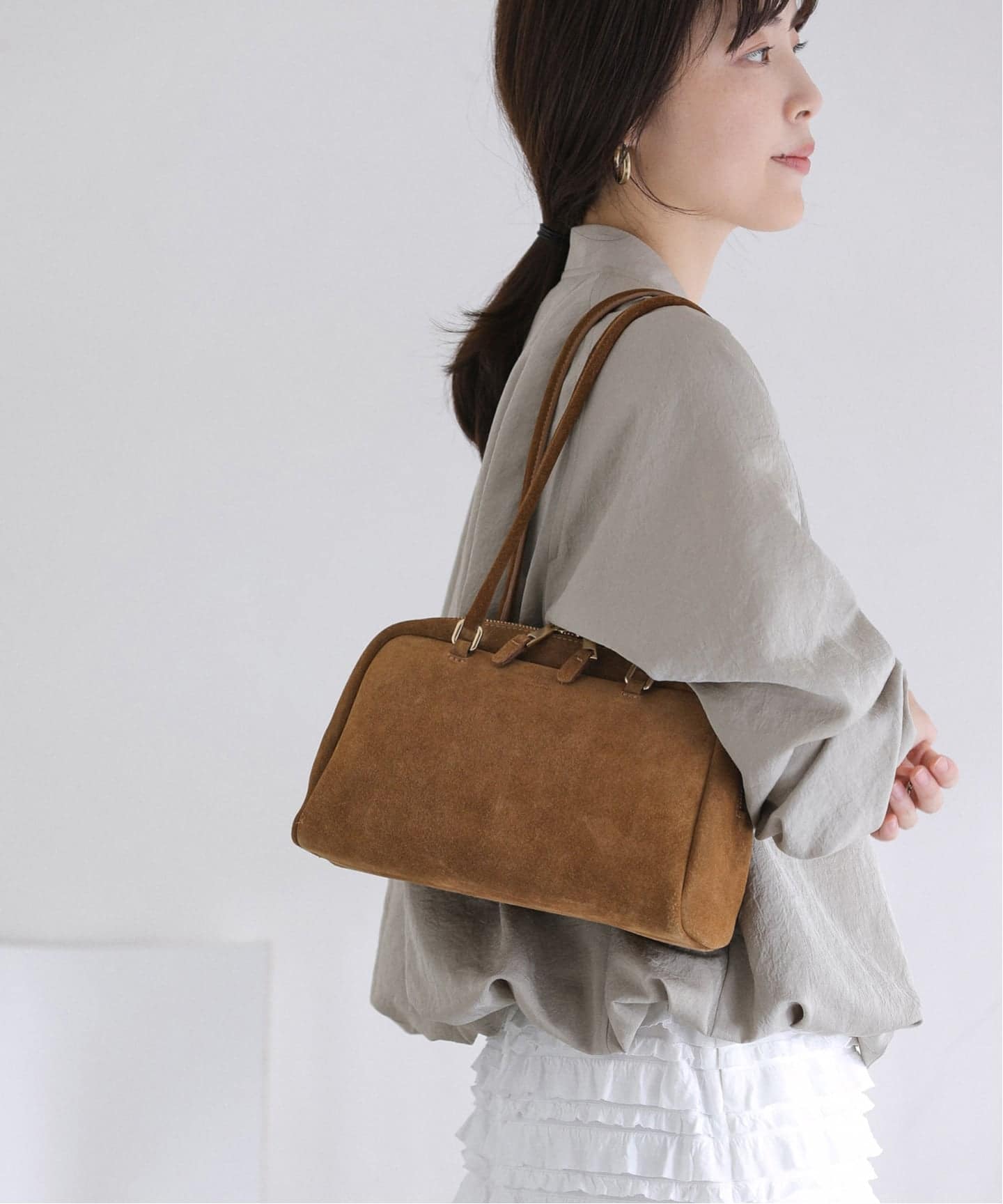 追加》CHRISTIAN VILLA スエードショルダートートバッグ（トートバッグ