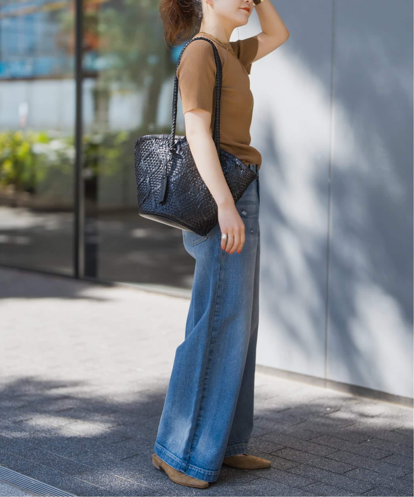 追加予約》Bagmati/バグマティ レザーメッシュバッグ（トートバッグ