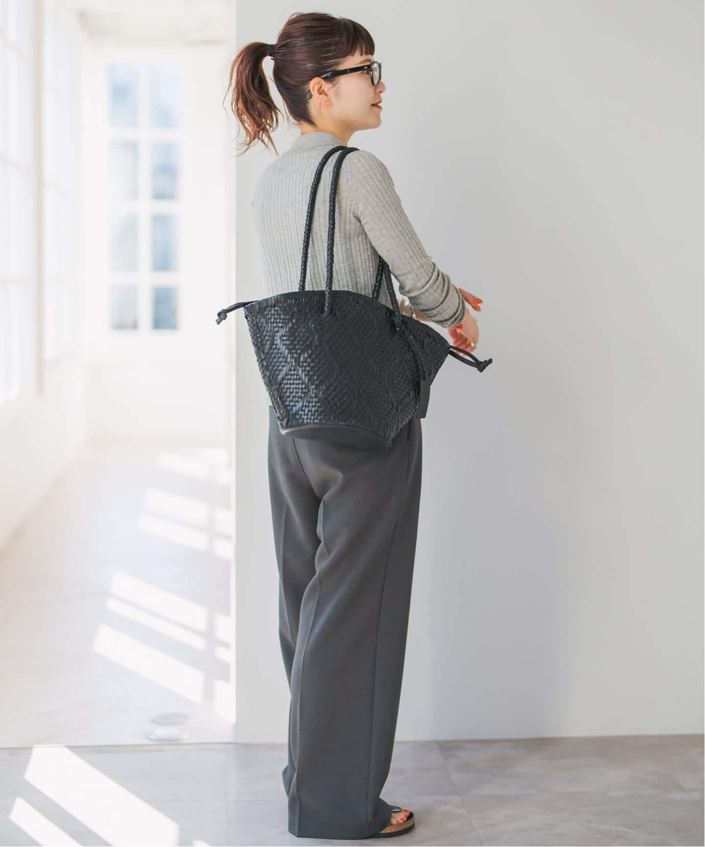 追加予約》Bagmati/バグマティ レザーメッシュバッグ（トートバッグ