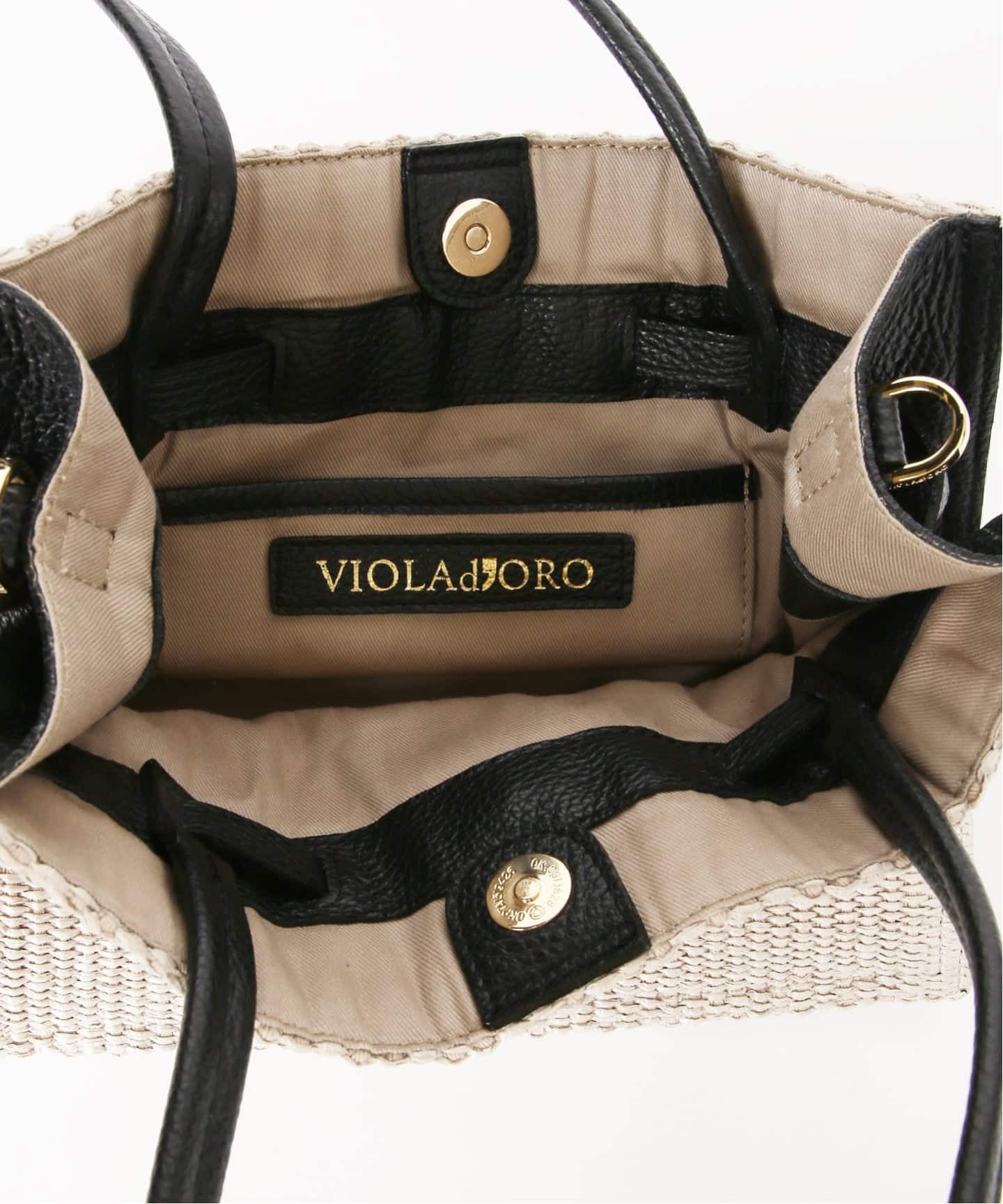 別注 / 予約》VIOLAd'ORO イタリアンラフィアシートトートバッグM