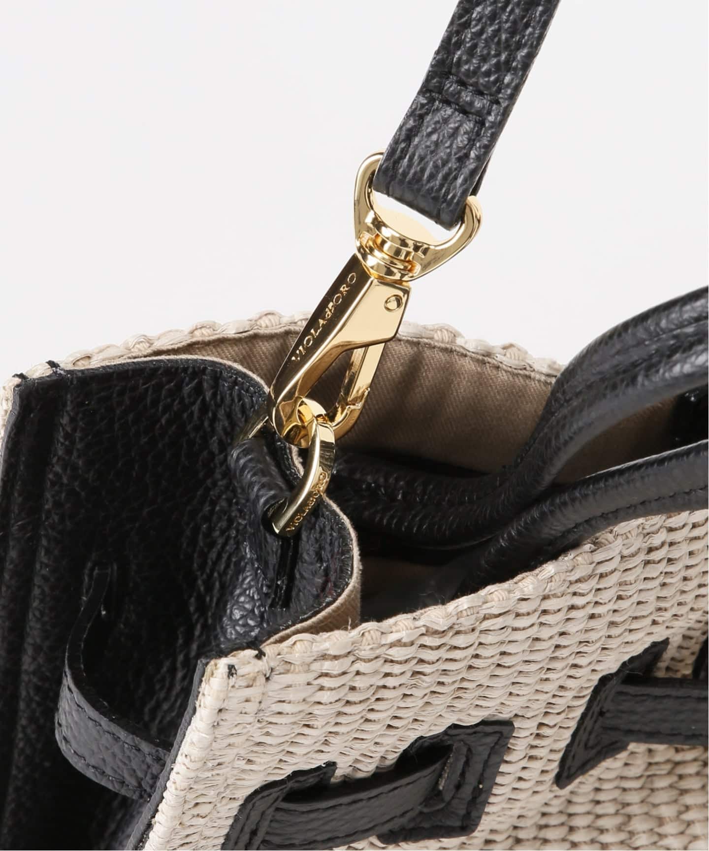 別注 / 予約》VIOLAd'ORO イタリアンラフィアシートトートバッグM
