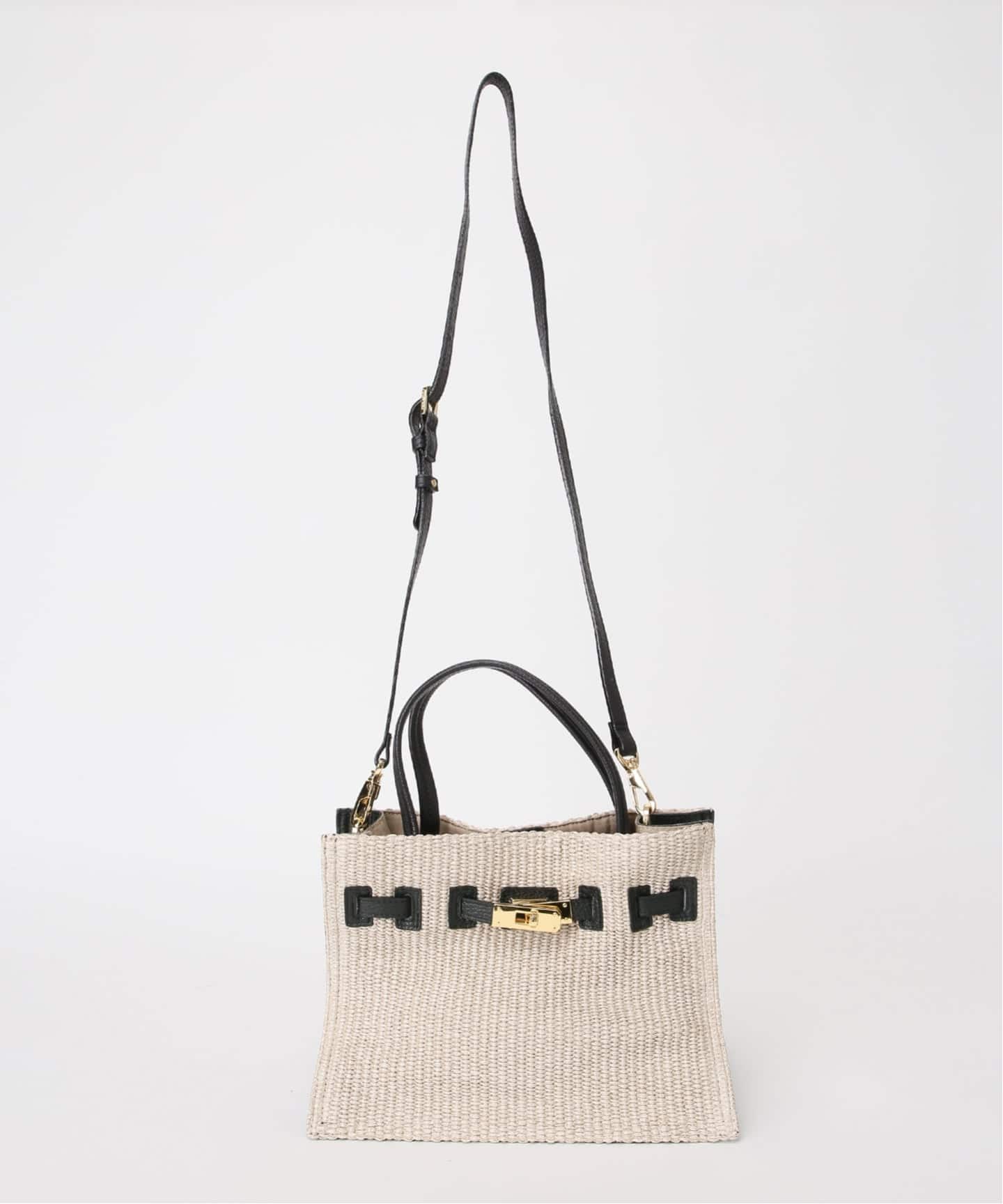 別注 / 予約》VIOLAd'ORO イタリアンラフィアシートトートバッグM