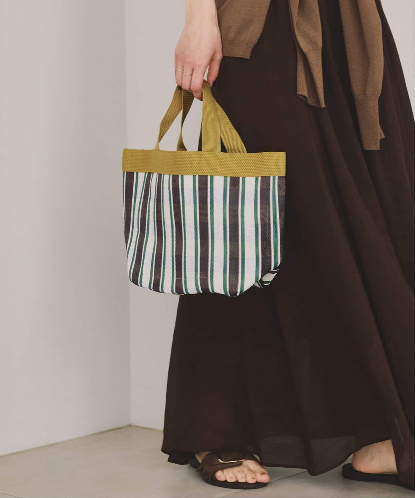 ne Quittez pas / ヌキテパ Multi Stripe Mesh Small Bag