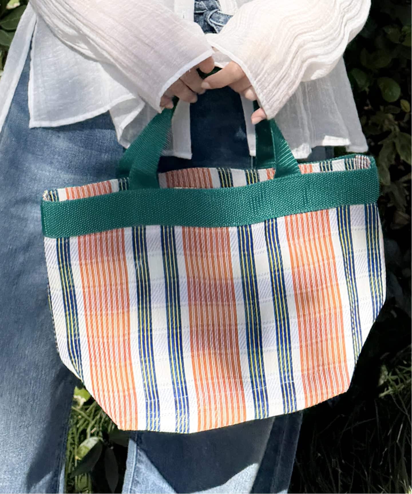 ne Quittez pas / ヌキテパ Multi Stripe Mesh Small Bag