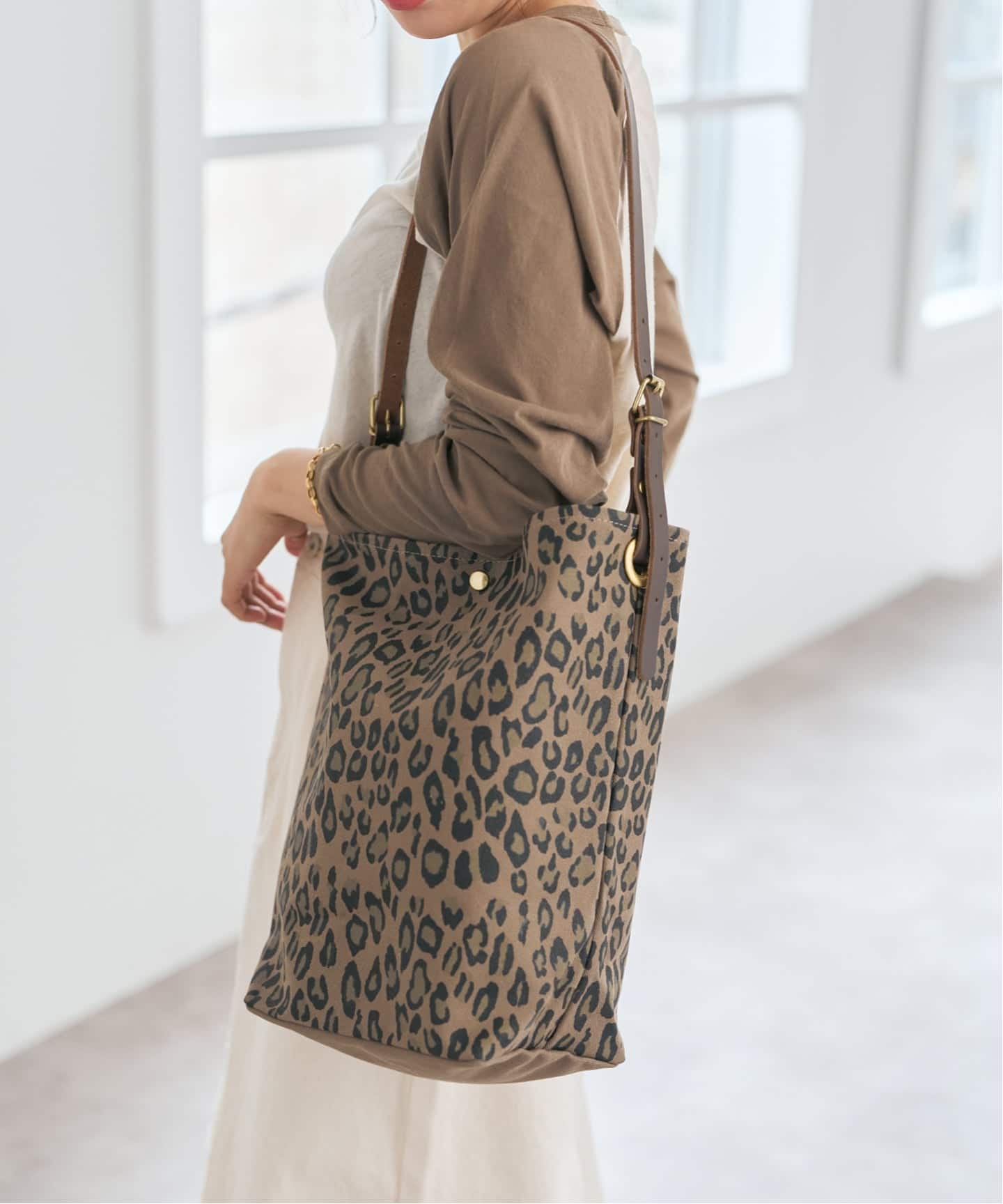 Leminor/ルミノア 別注TOILE MARCHE（レオパード）（トートバッグ