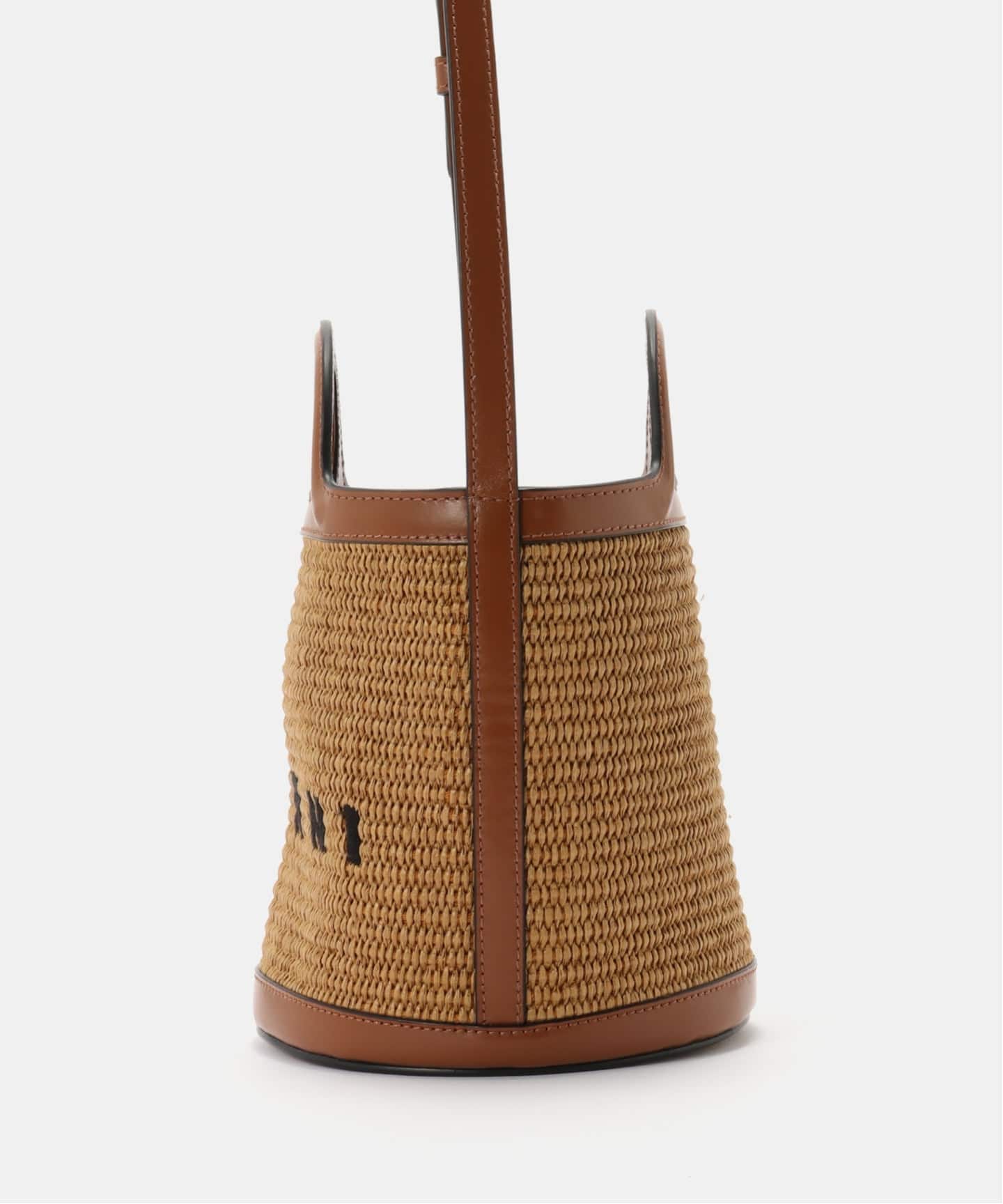 百貨店購入　MARNI かごバッグ ブラウン　ミニ 一部店舗+WEB限定》MARNI/マルニ MINI BUCKET（ショルダーバッグ
