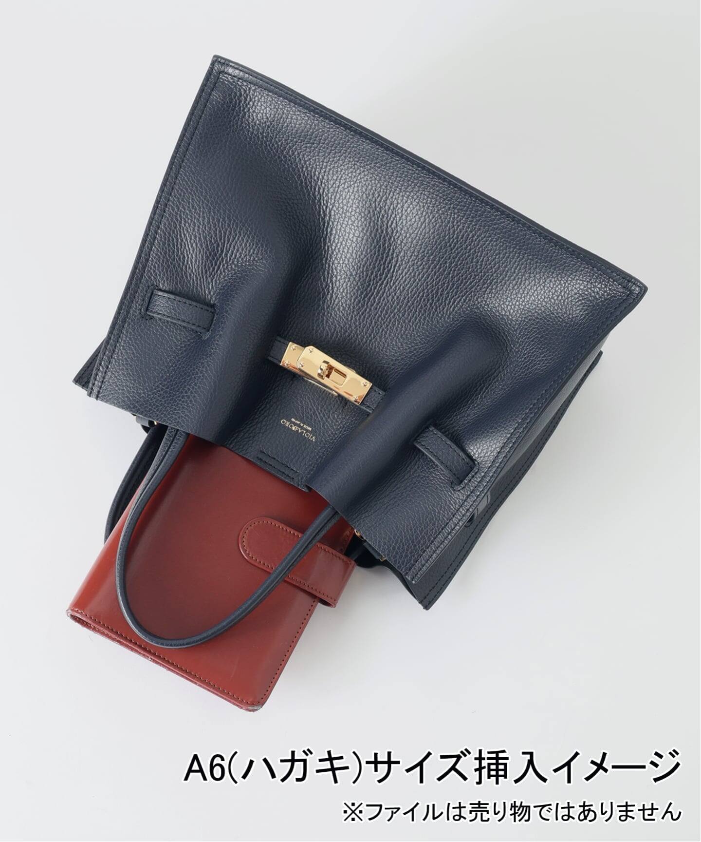 VIOLAd'ORO Wフェイスレザートートバッグ ボルドー ゴールド金具 新色有り / 追加》VIOLAd'ORO イタリアンWフェイスレザートートバッグM
