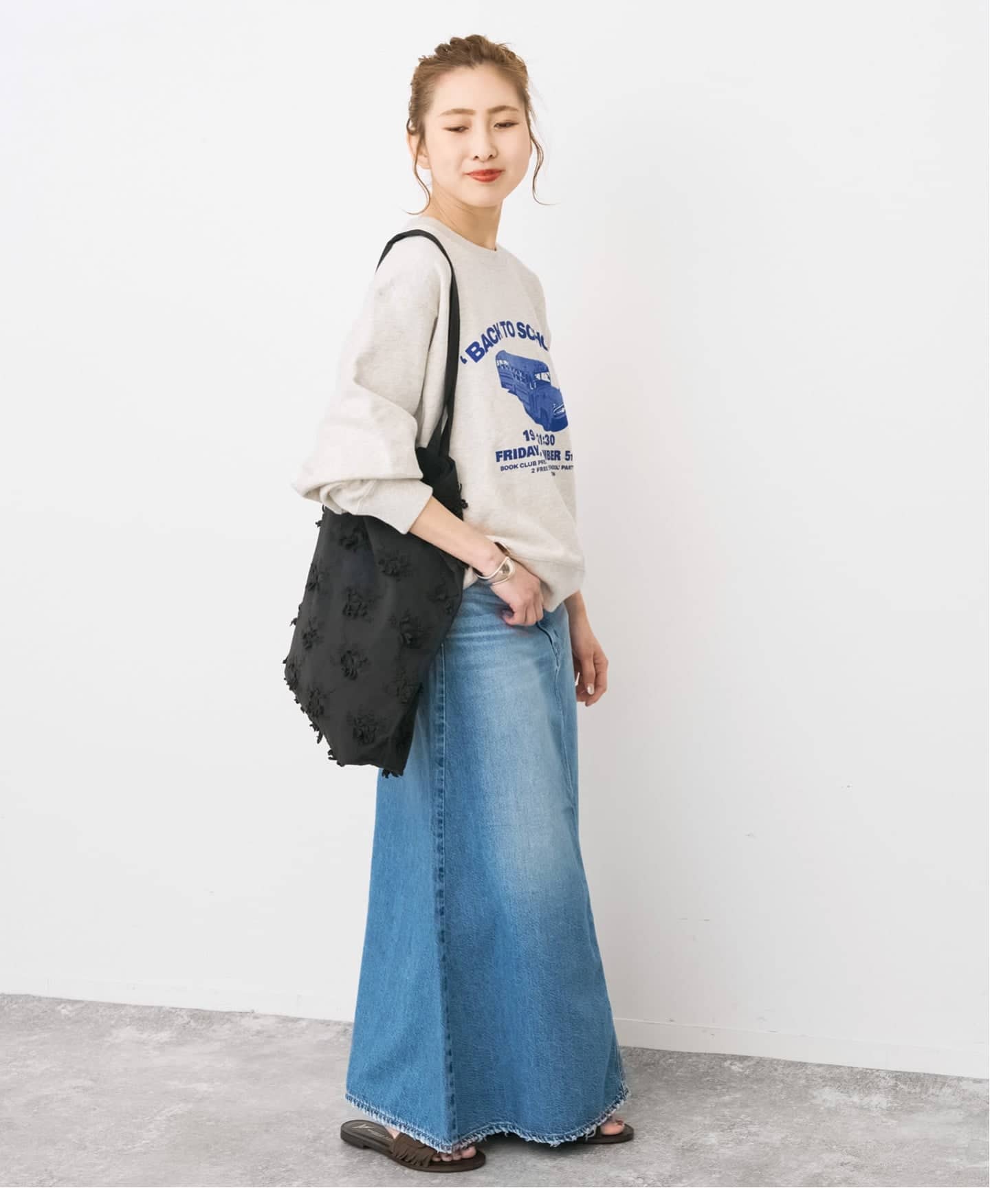 トップス crinkle crinkle crinkle spick &span crinkle crinkle crinkle 別注3D embroidery TOTE*（トートバッグ