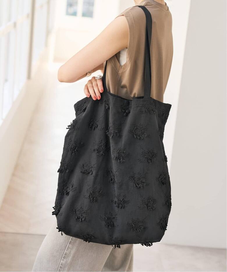 新色有り別注 / 追加》crinkle crinkle crinkle 3D embroidery TOTE*Re 