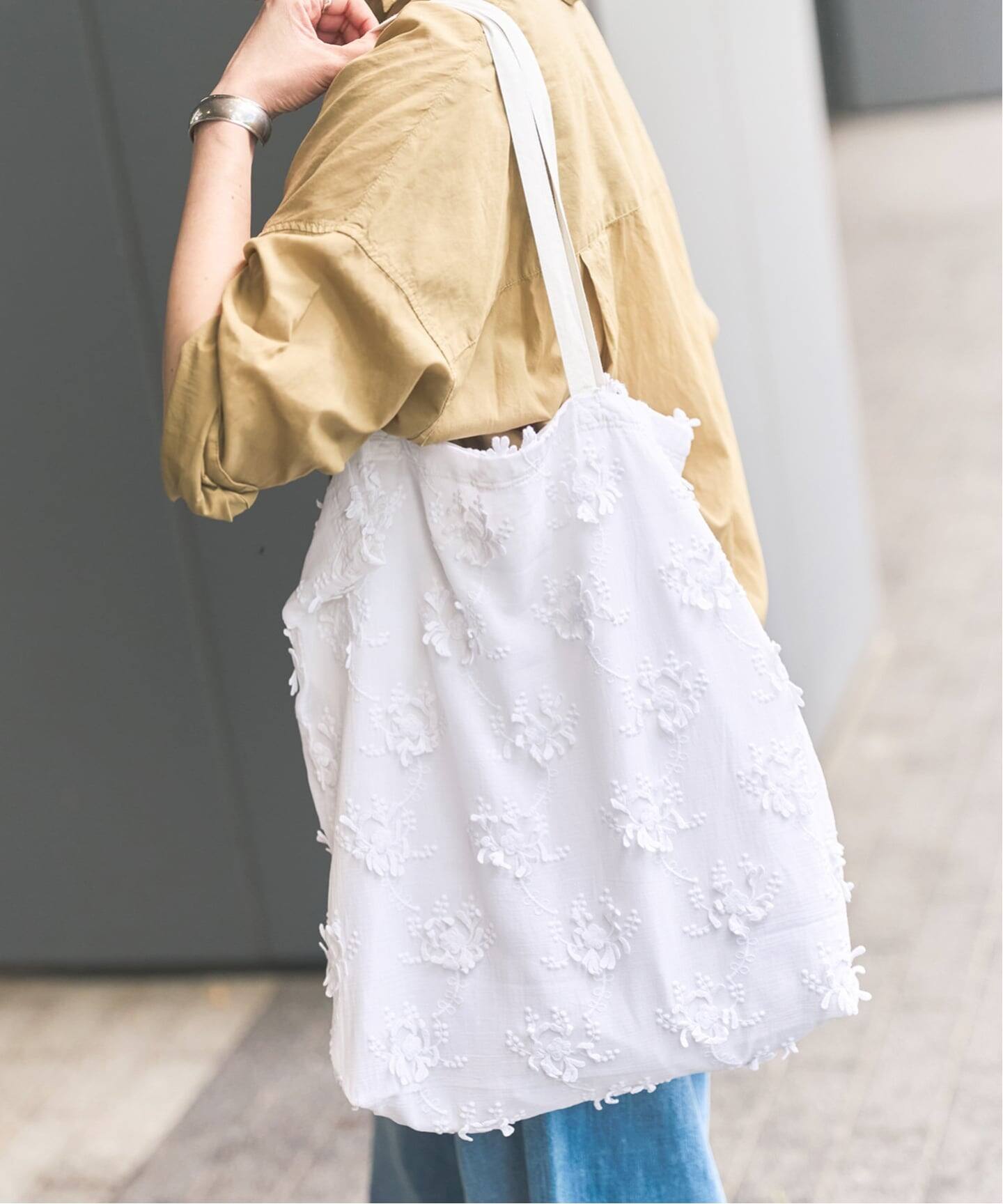 新色有り別注 / 追加》crinkle crinkle crinkle 3D embroidery TOTE*Re