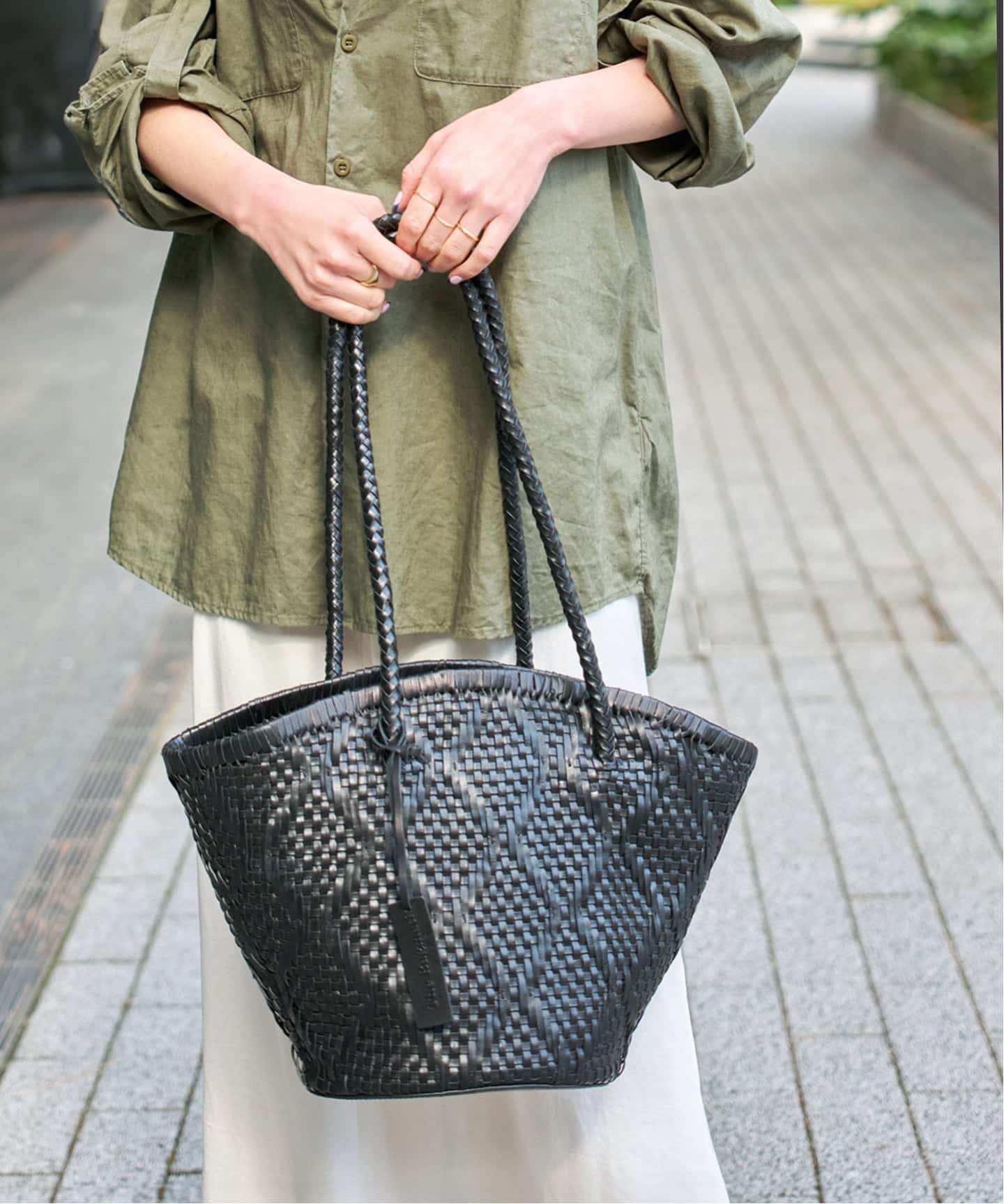 追加2予約》Bagmati/バグマティ レザーメッシュバッグ（トートバッグ