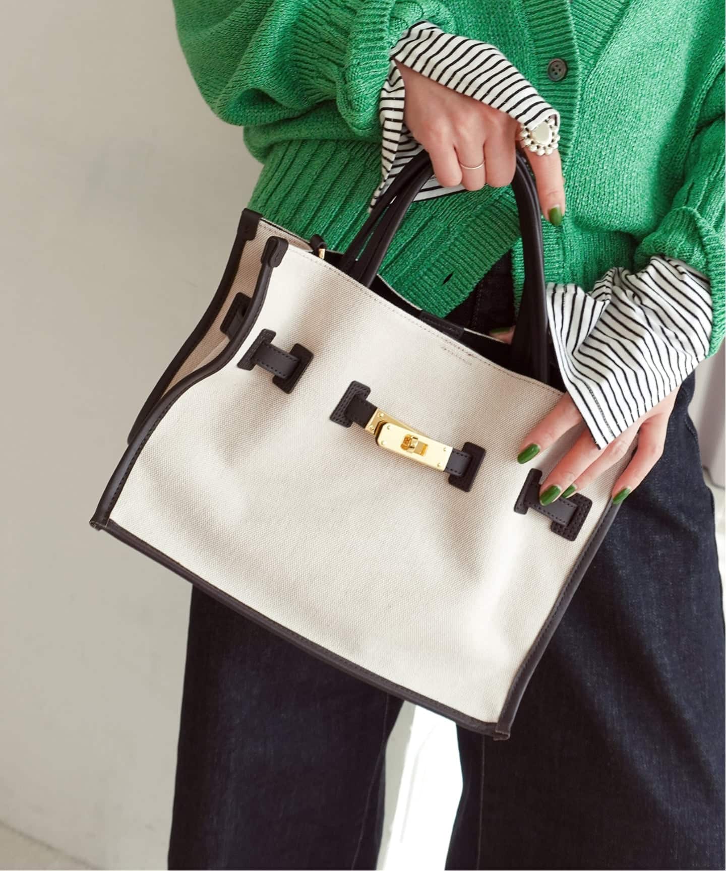 VIOLAd'ORO / ヴィオラドーロ 別注キャンバス*レザートートバッグM