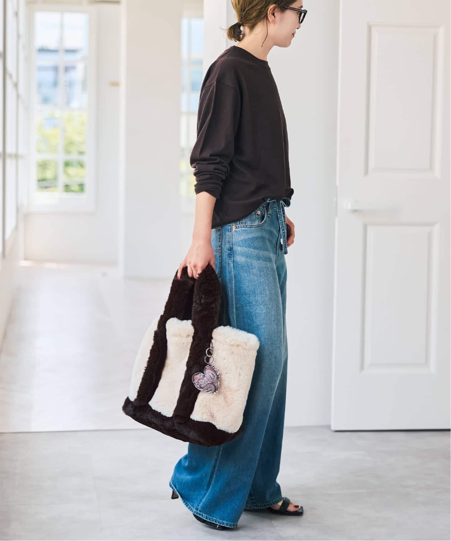 デニムファートートバッグ 予約》Spick & Span ECO FUR TOTE / エコファートート（トートバッグ