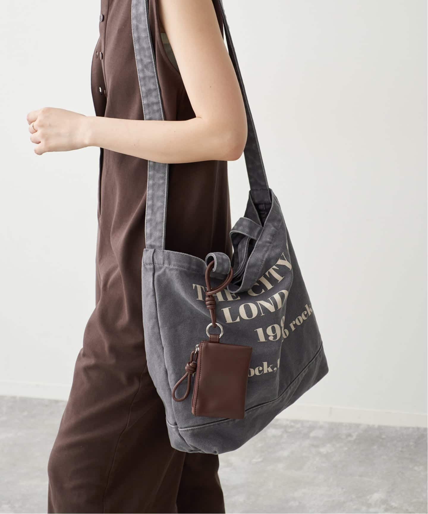 別注》CONTROL FREAK WASHED LOGOトート ミニポーチ付き（トートバッグ