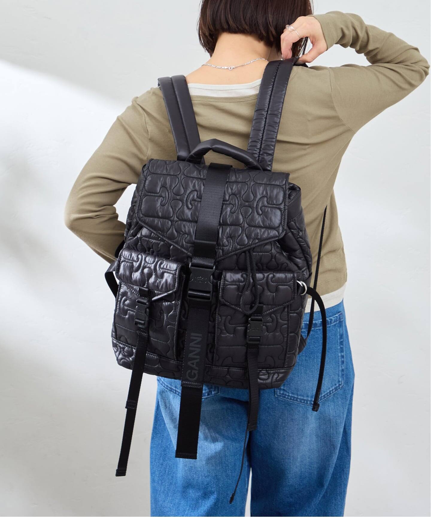 GANNI / ガニー Re-Tech Quilted Backpack（バックパック／リュック