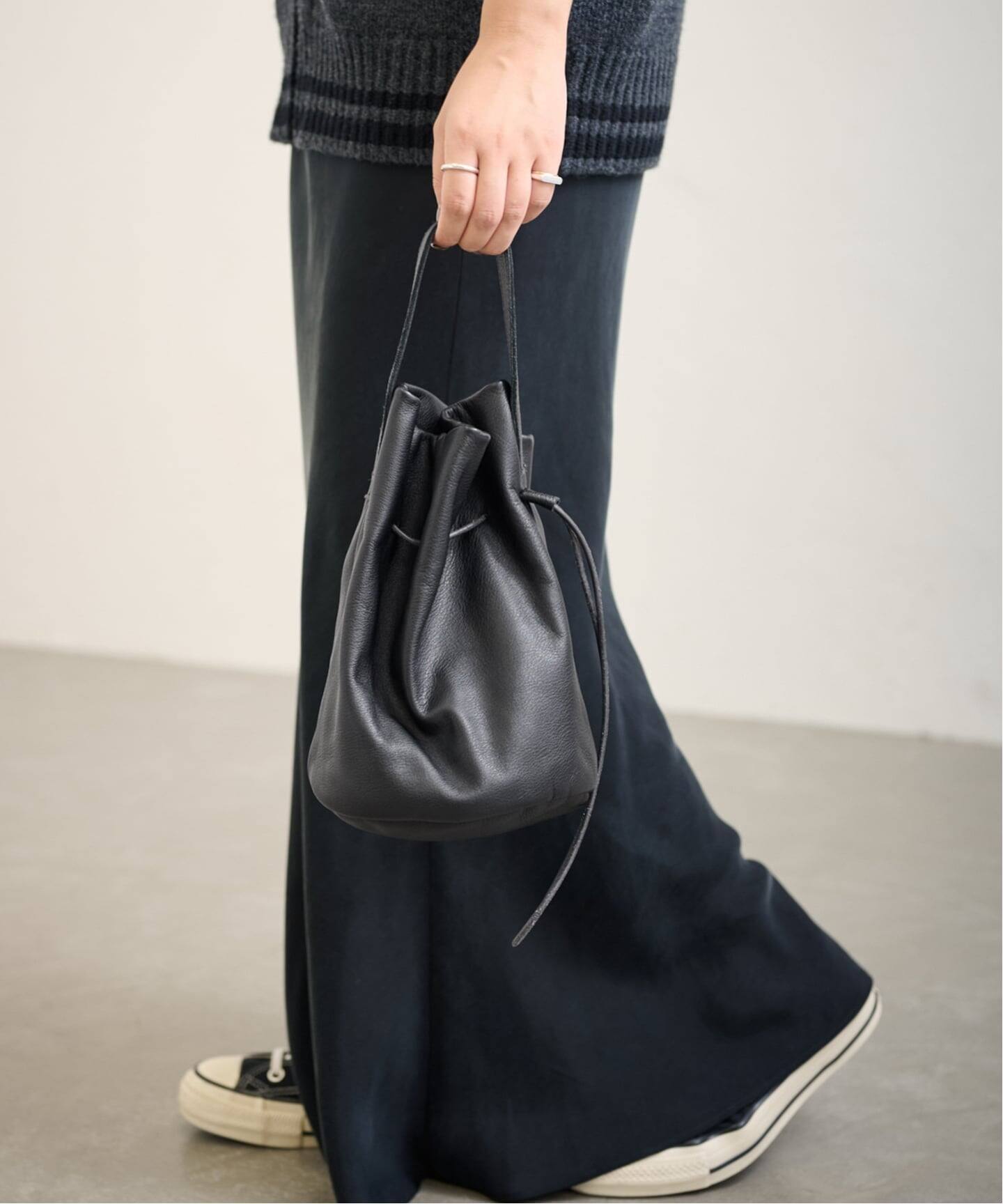 MORMYRUS モルミルス　巾着バッグ　ブラック　フレームワーク ≪WEB限定 / 追加予約≫MORMYRUS/モルミルス 巾着バッグ 2