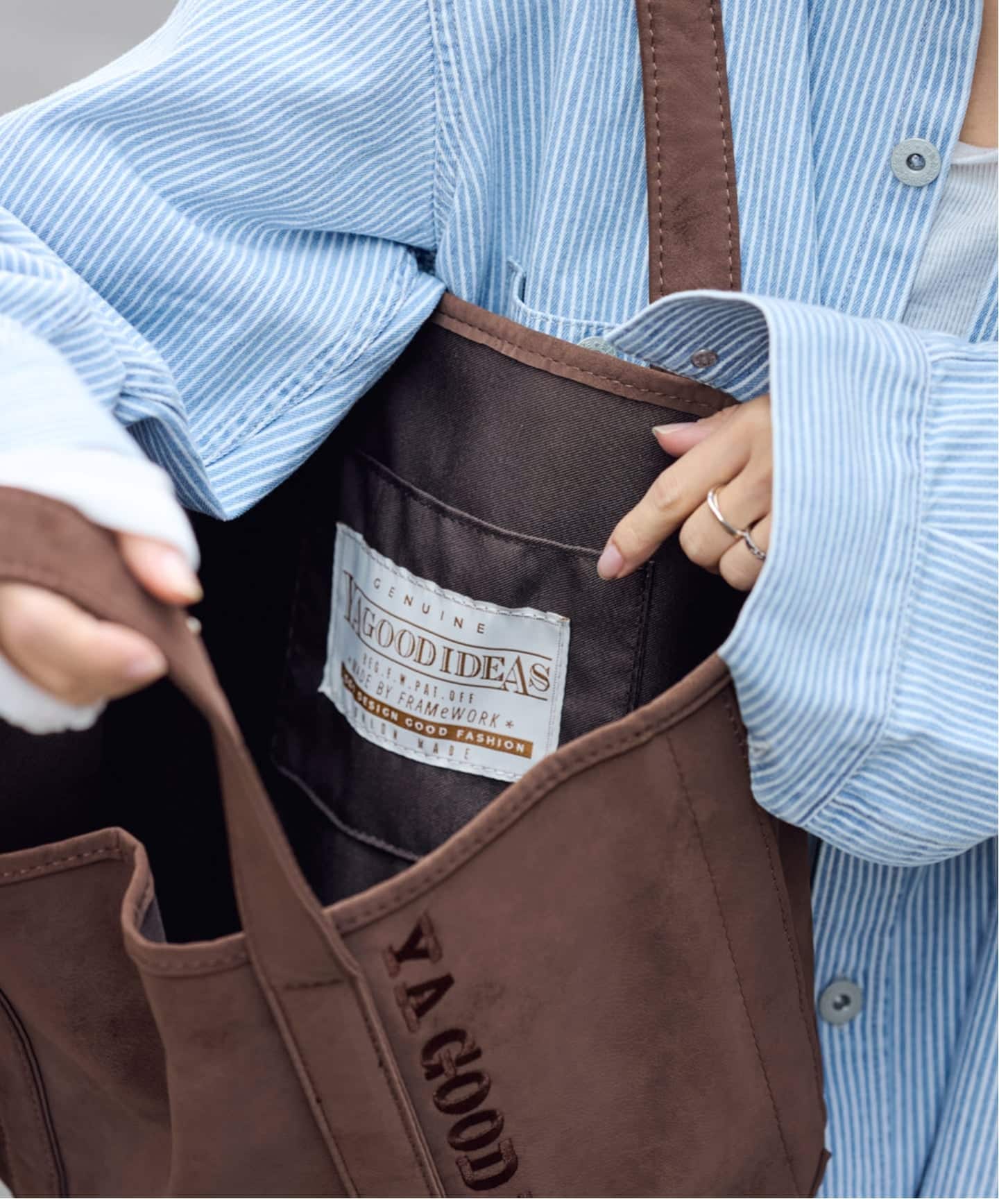 ≪予約≫YA GOOD IDEAS GOOD NEWS BIG&MINI TOTE M（トートバッグ