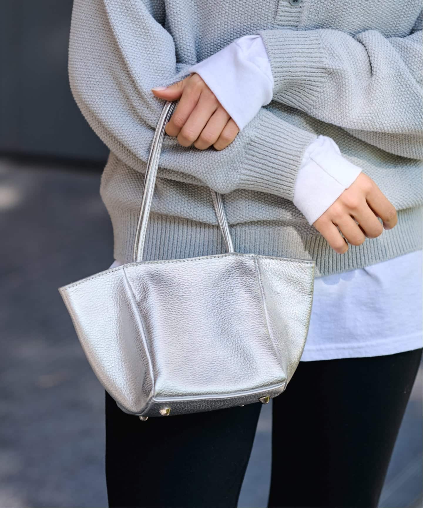 AULENTTI /オウレンティ LONG HANDLE トート（シルバー）（トート