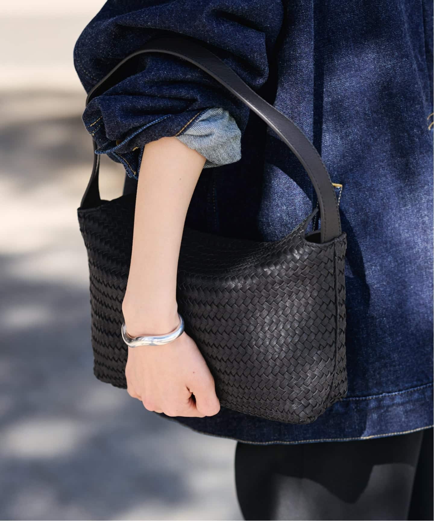 THE BAGMATI ワンハンドルメッシュレザーバック（ハンドバッグ