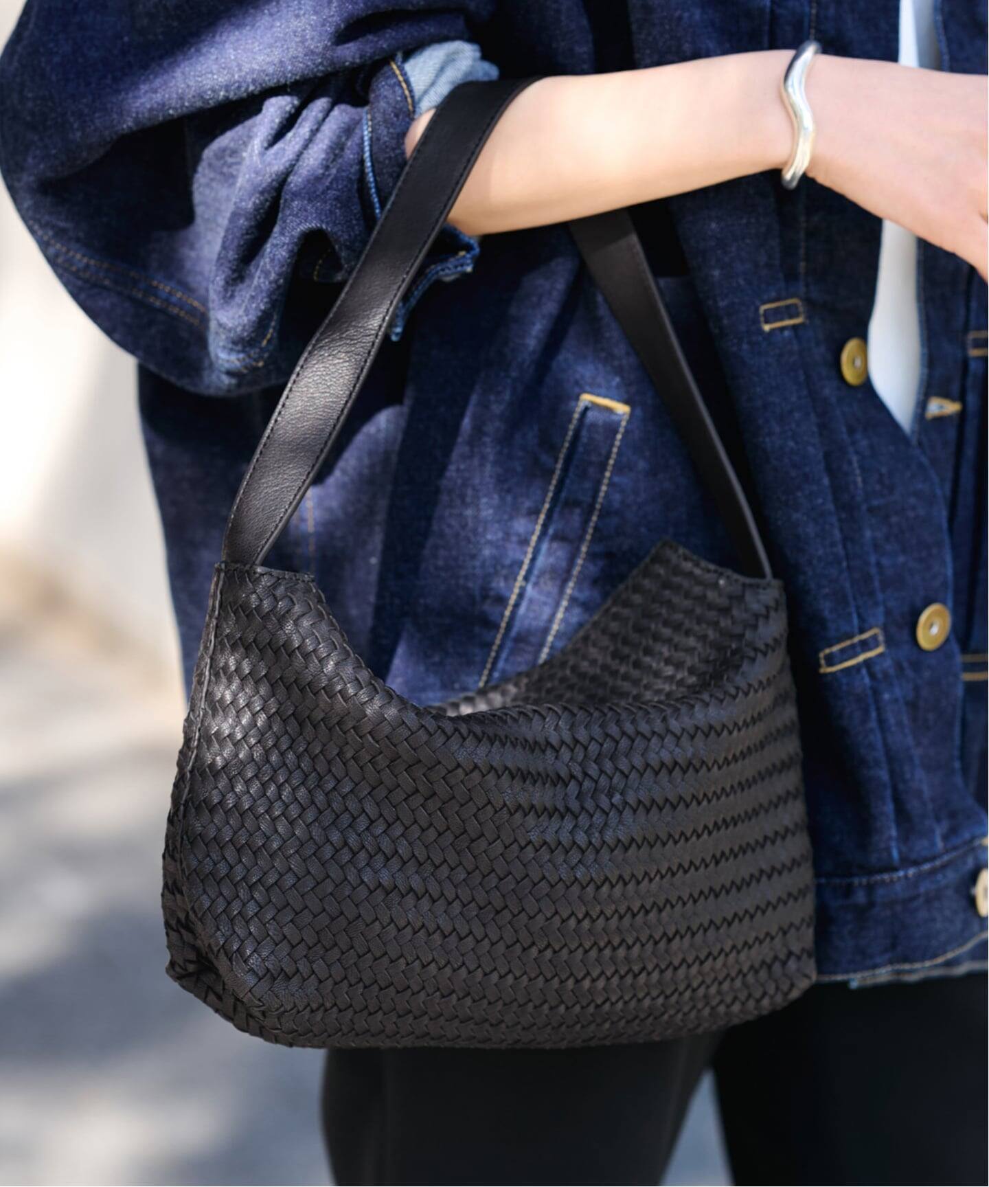 THE BAGMATI ワンハンドルメッシュレザーバック（ハンドバッグ
