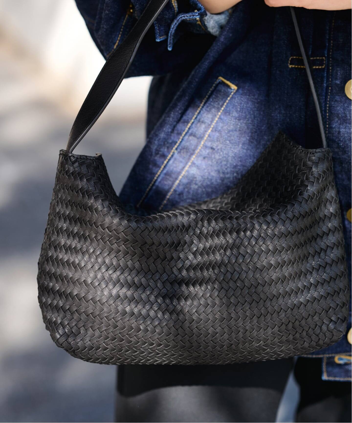 THE BAGMATI ワンハンドルメッシュレザーバック（ハンドバッグ