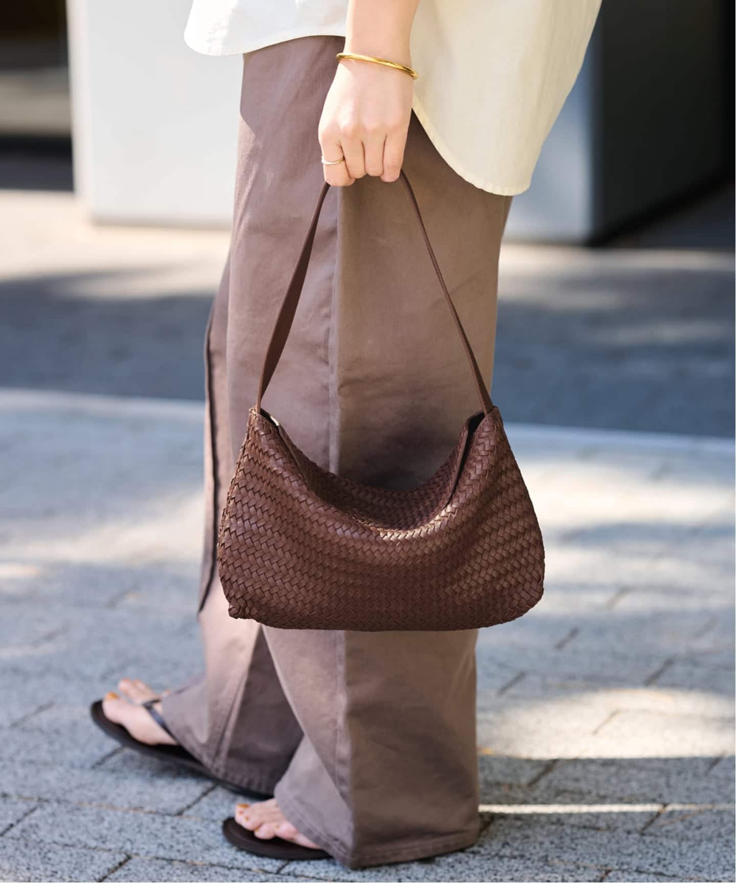 THE BAGMATI ワンハンドルメッシュレザーバック（ハンドバッグ