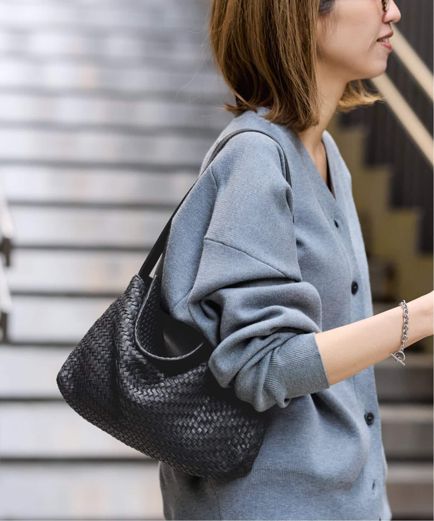 THE BAGMATI ワンハンドルメッシュレザーバック（ハンドバッグ