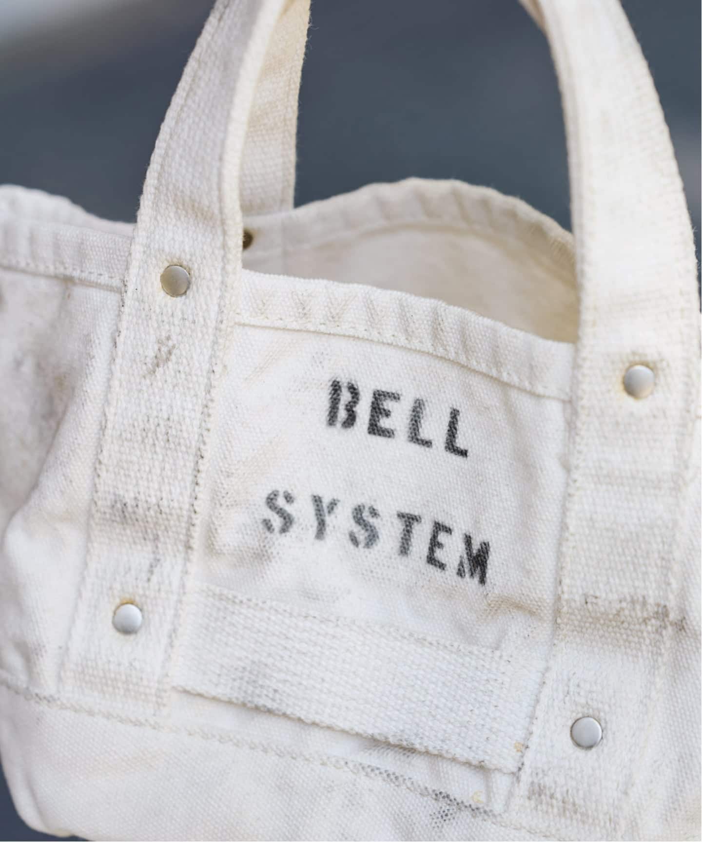 BELL SYSTEM キャンバストートバッグ ホワイト BELL SYSTEM キャンバスツールバッグXSショート（トートバッグ