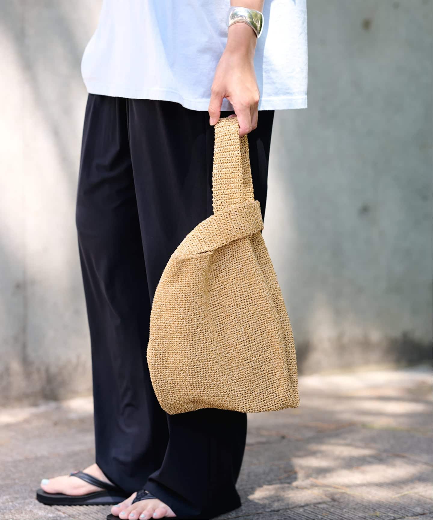 BAGMATI /バグマティ shopping ラフィアライクバッグ（かごバッグ