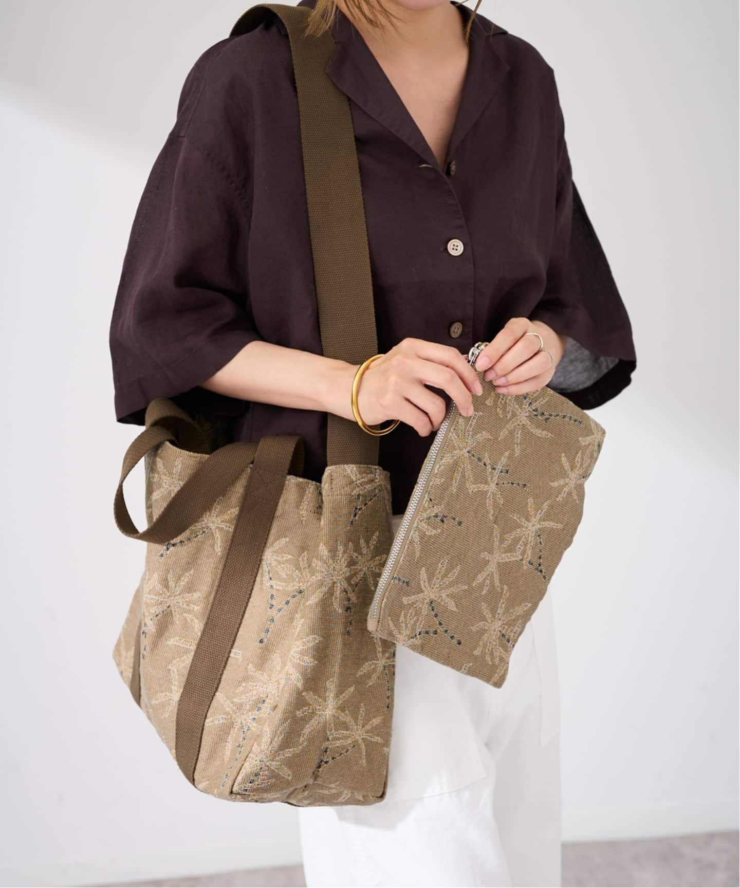 PAYDAY /ペイデイ 別注JACQUARD PALMTREE TOTE ポーチ（トートバッグ