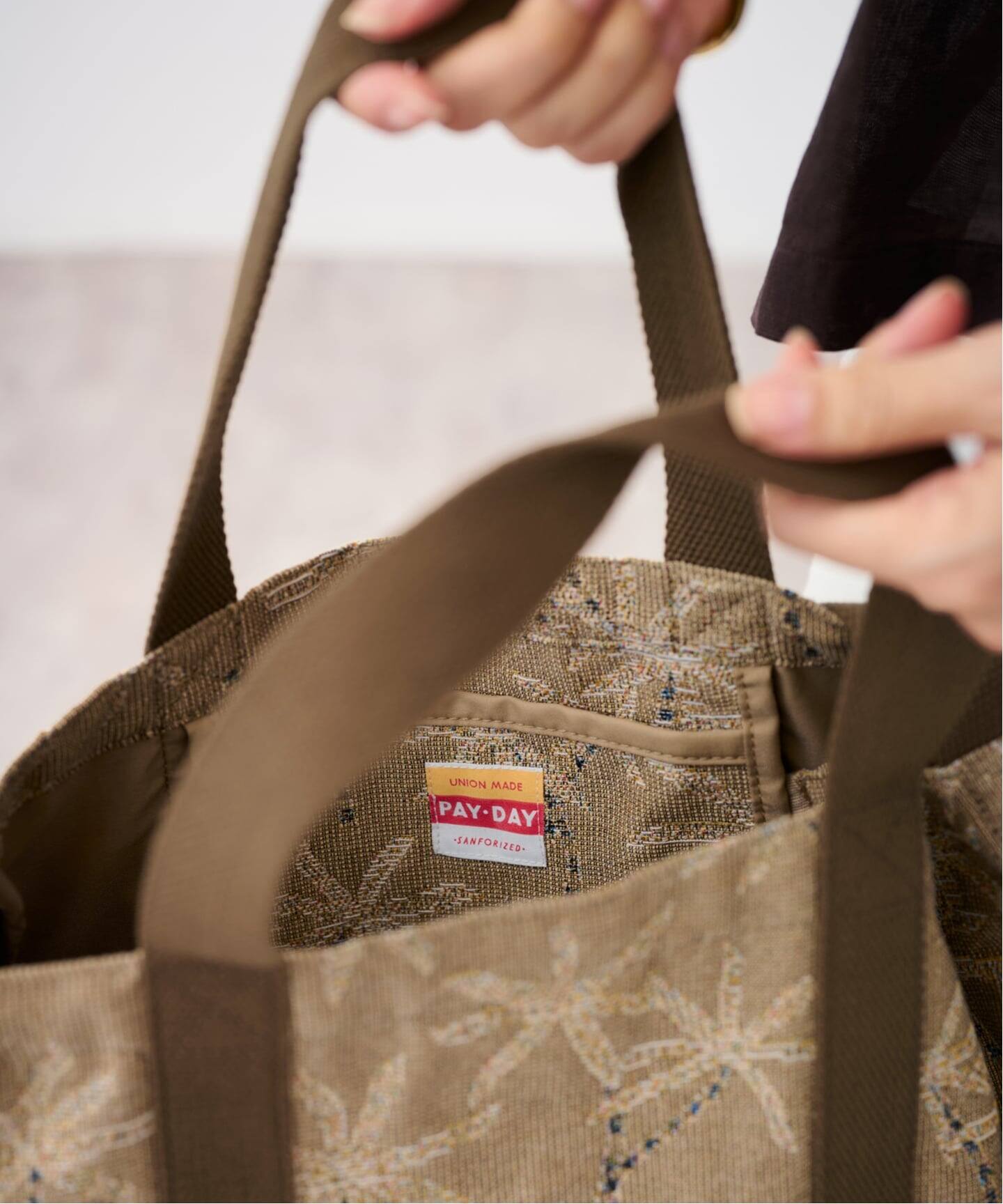 PAYDAY /ペイデイ 別注JACQUARD PALMTREE TOTE ポーチ（トートバッグ