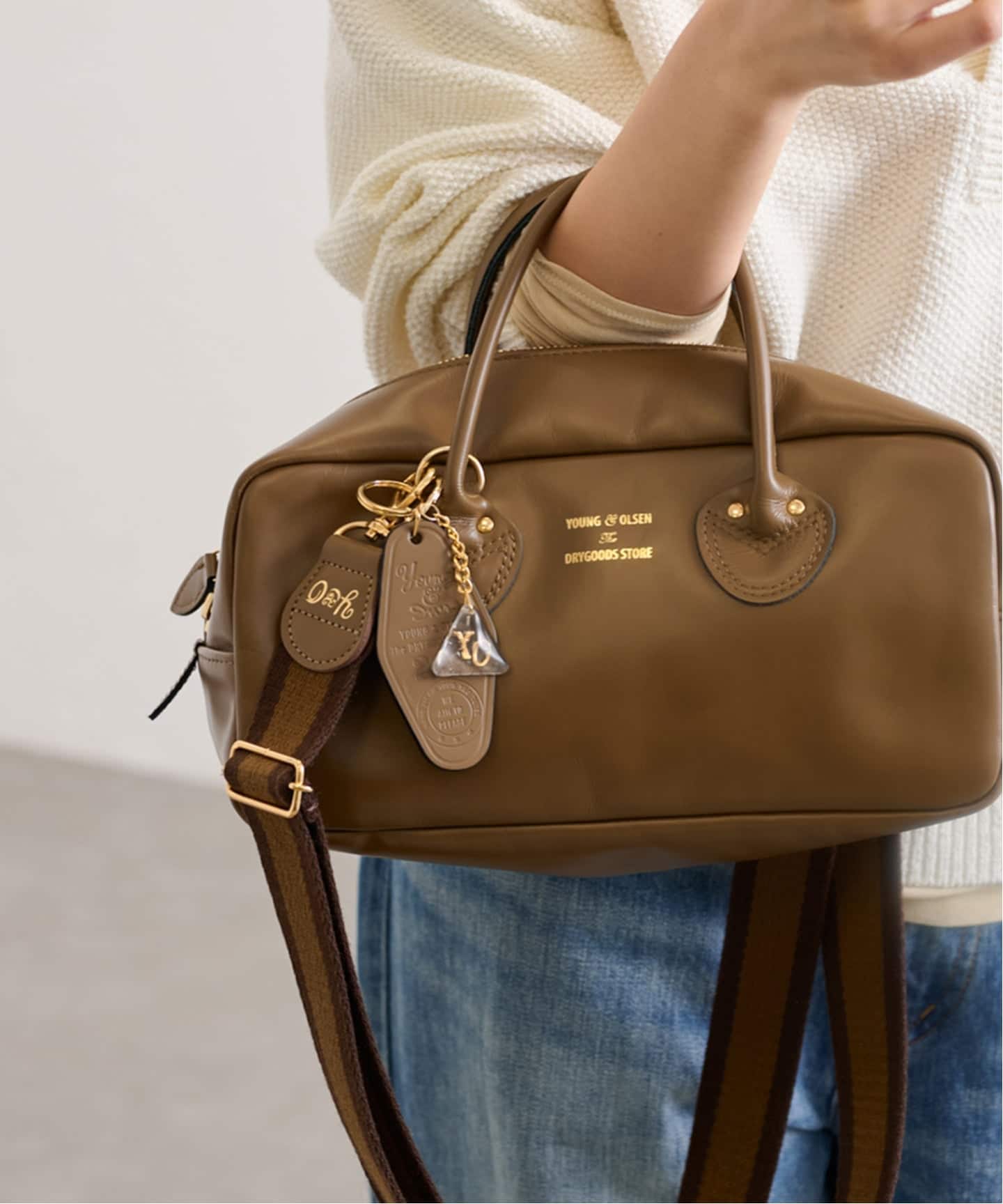 ≪WEB限定 / 追加≫YOUNGOLSEN 別注 CHARM WIDE BOTTLE BAG