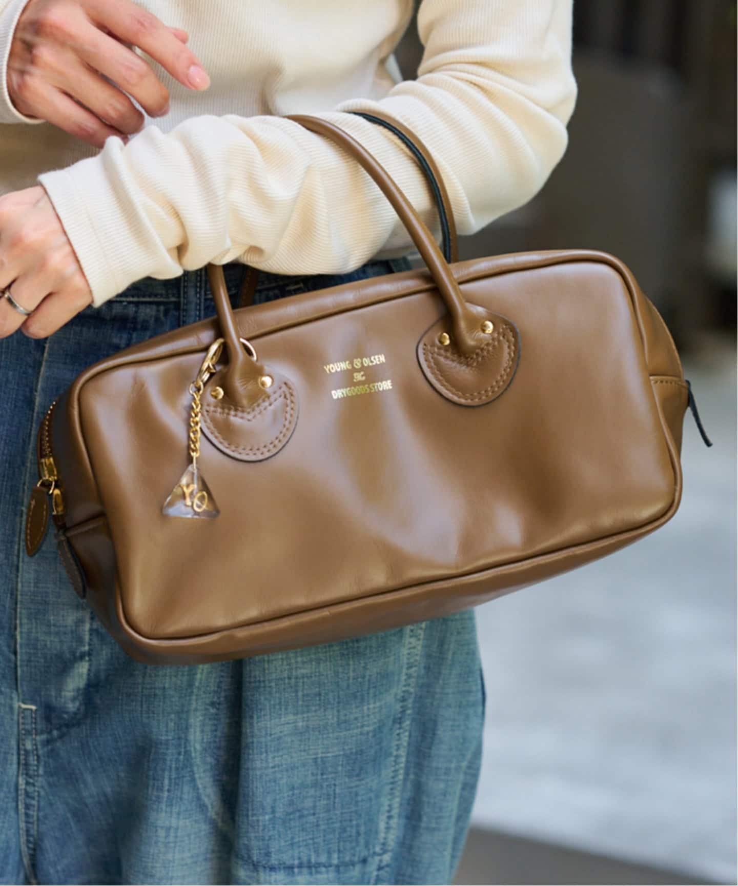 ≪WEB限定 / 追加≫YOUNGOLSEN 別注 CHARM WIDE BOTTLE BAG
