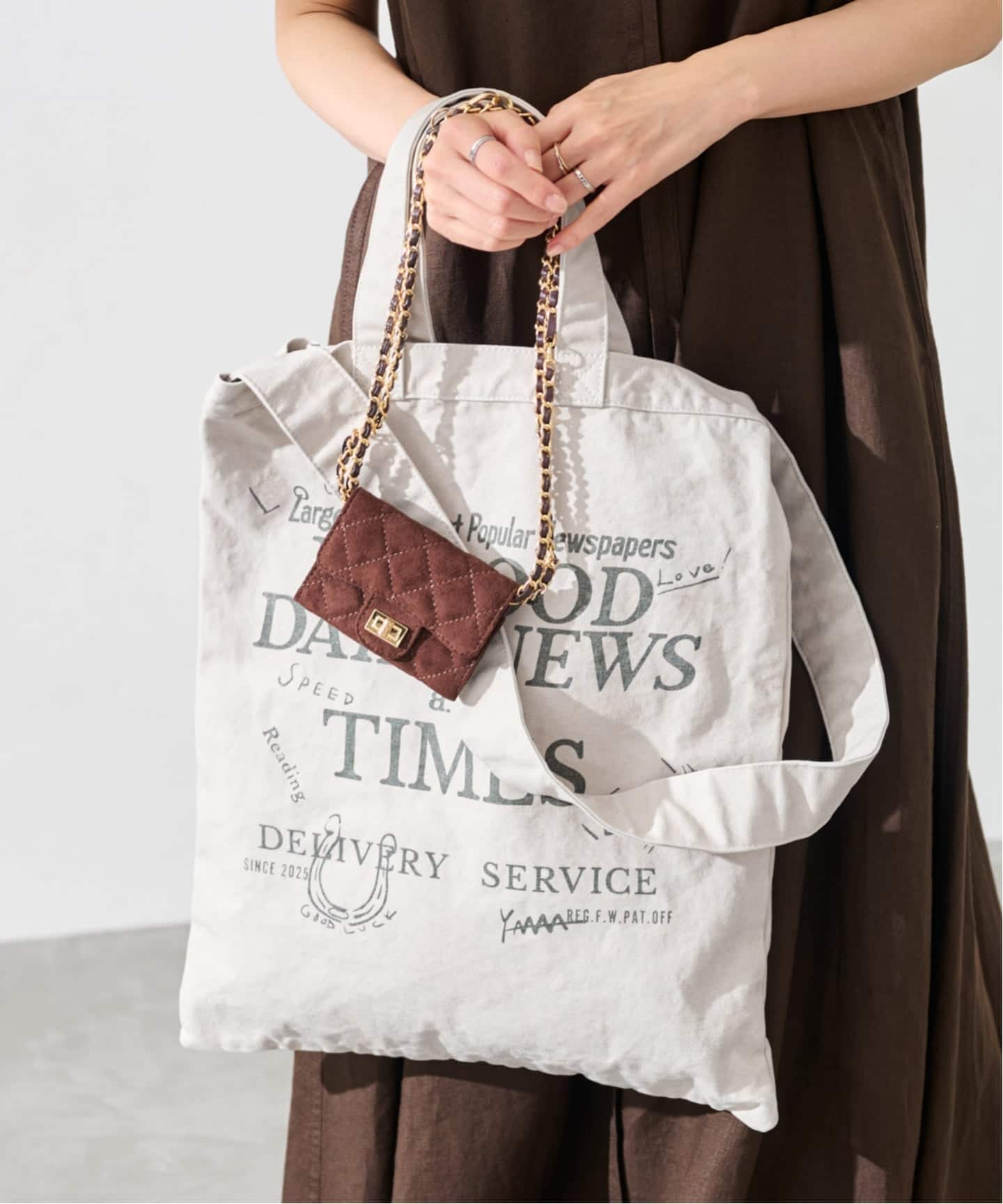 FRAMeWORK YA GOOD IDEAS GOOD NEWS トートバッグ ≪WEB限定 / 追加≫YA GOOD IDEAS YA GOOD DAILY NEWS TIMES 2（トート