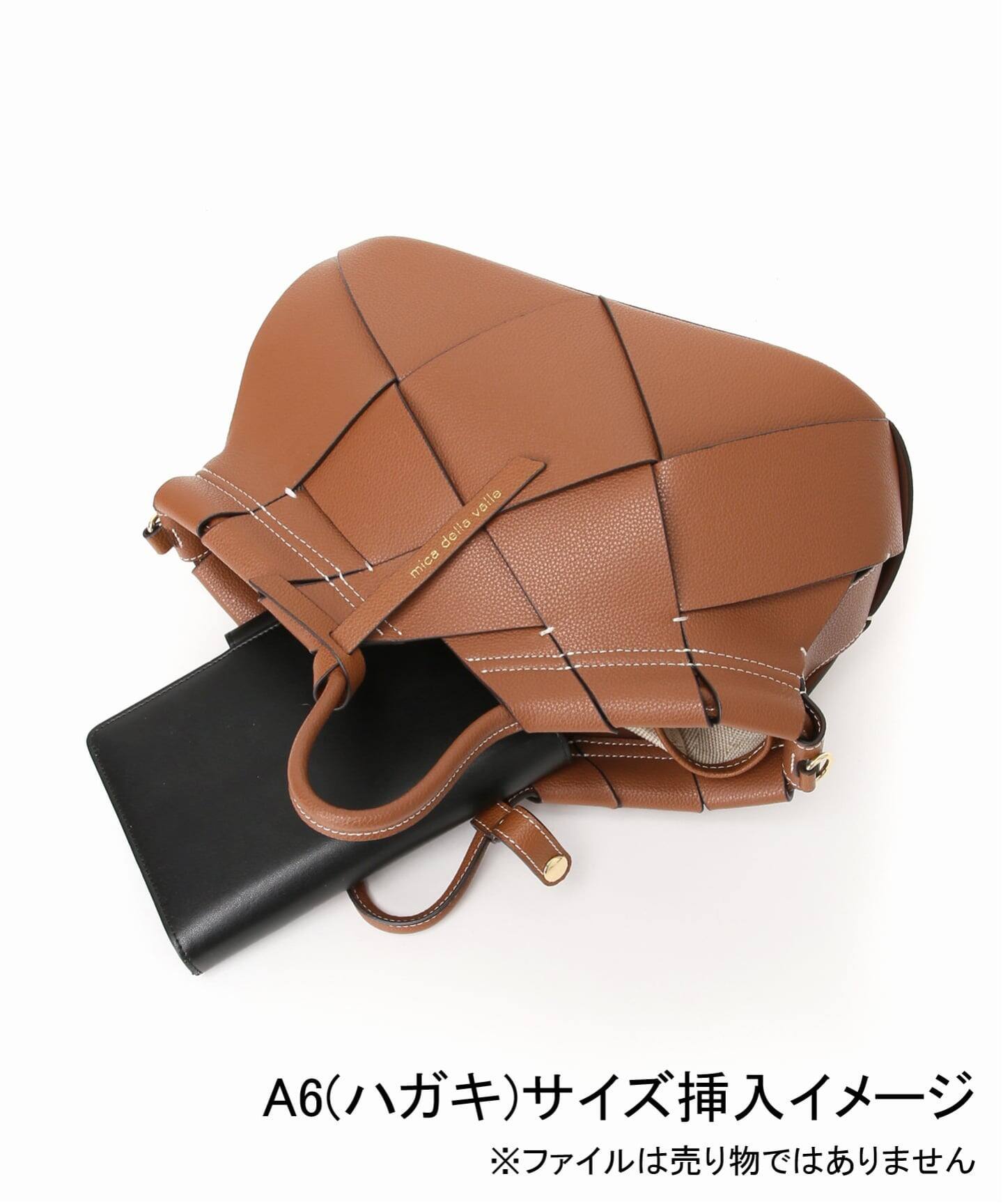 mica della valle/ミカデラヴァッレ Romana レザーメッシュバッグ