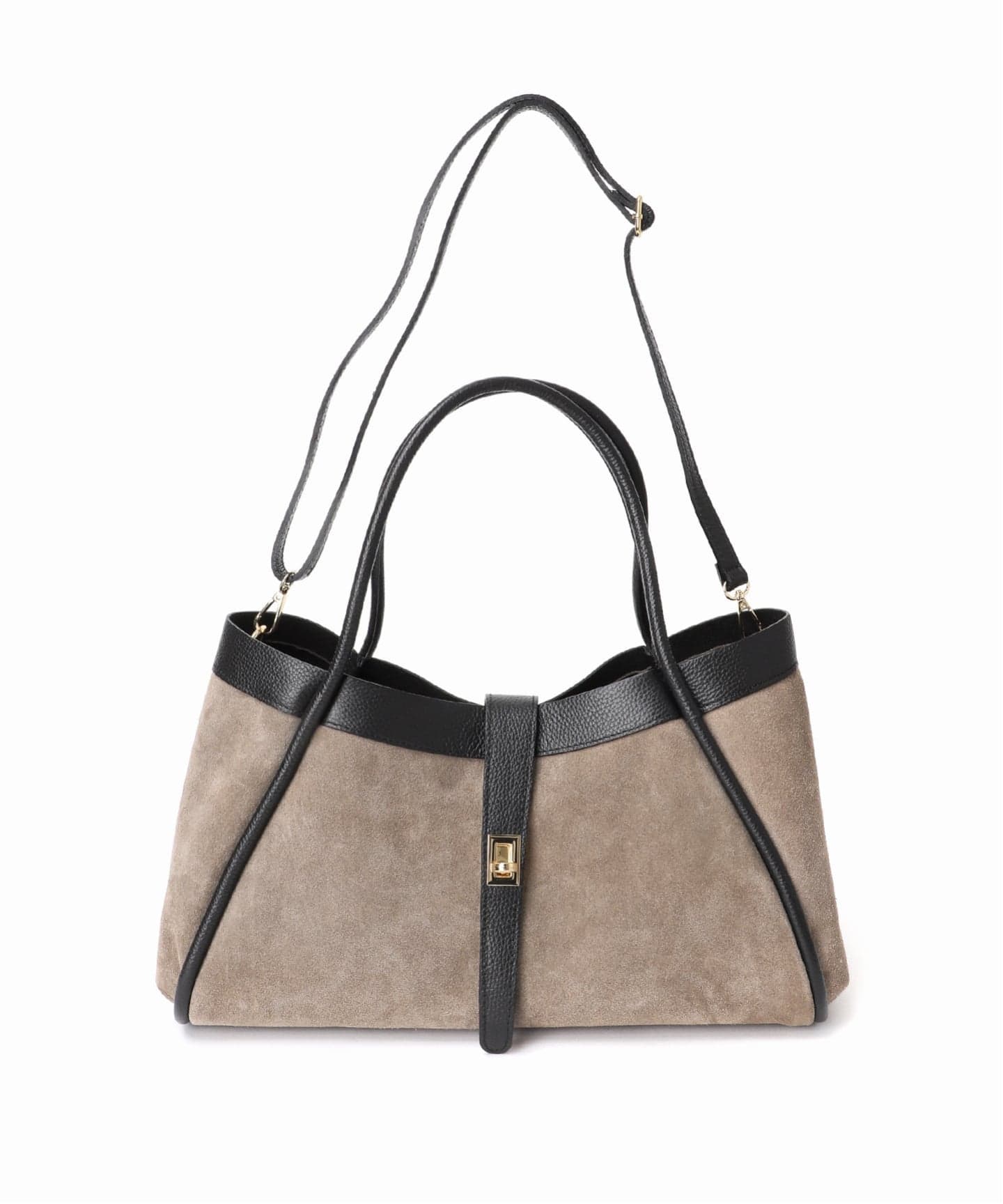AULENTTI/オウレンティ 金具付きスウェードトートBAG（トートバッグ