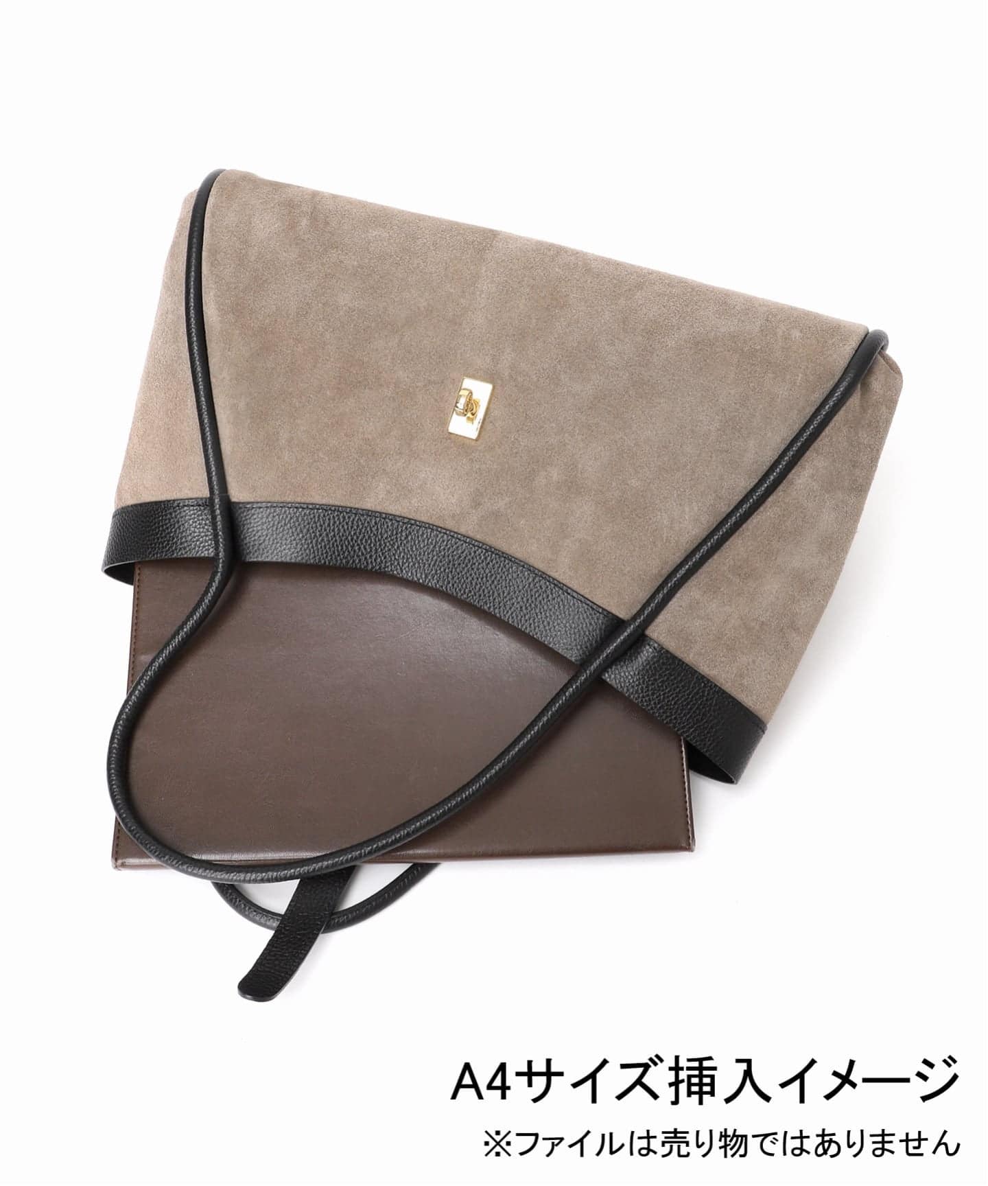 AULENTTI/オウレンティ 金具付きスウェードトートBAG（トートバッグ