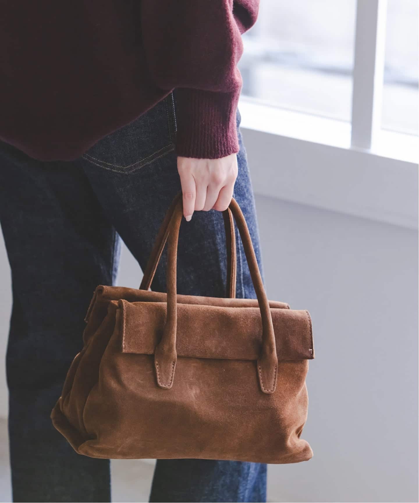 AULENTTI/オウレンティ スウェードフラップBAG（ハンドバッグ）｜NOBLE