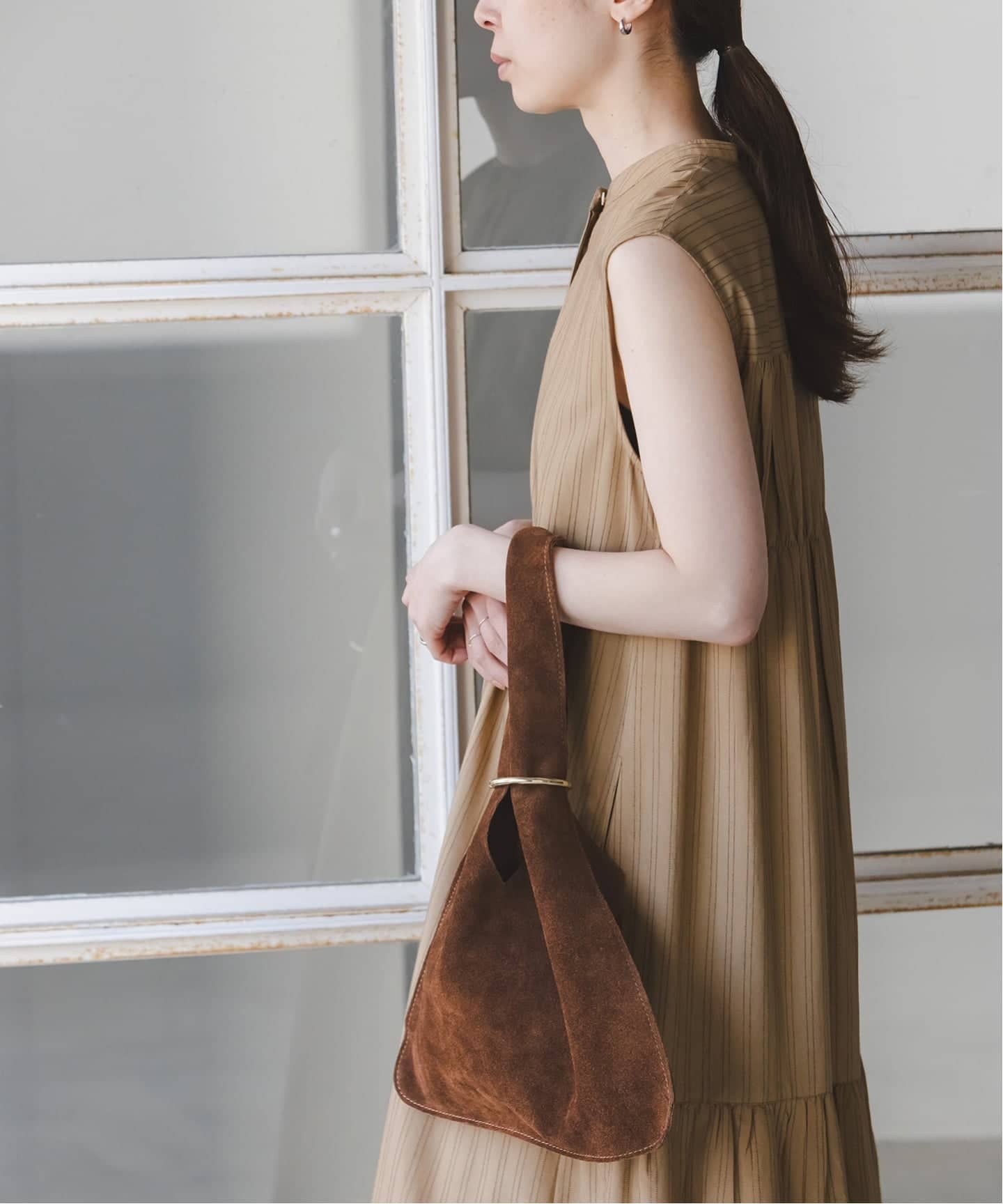 NOBLE別注》AULENTTI/オウレンティ スウェードワンハンドルBAG