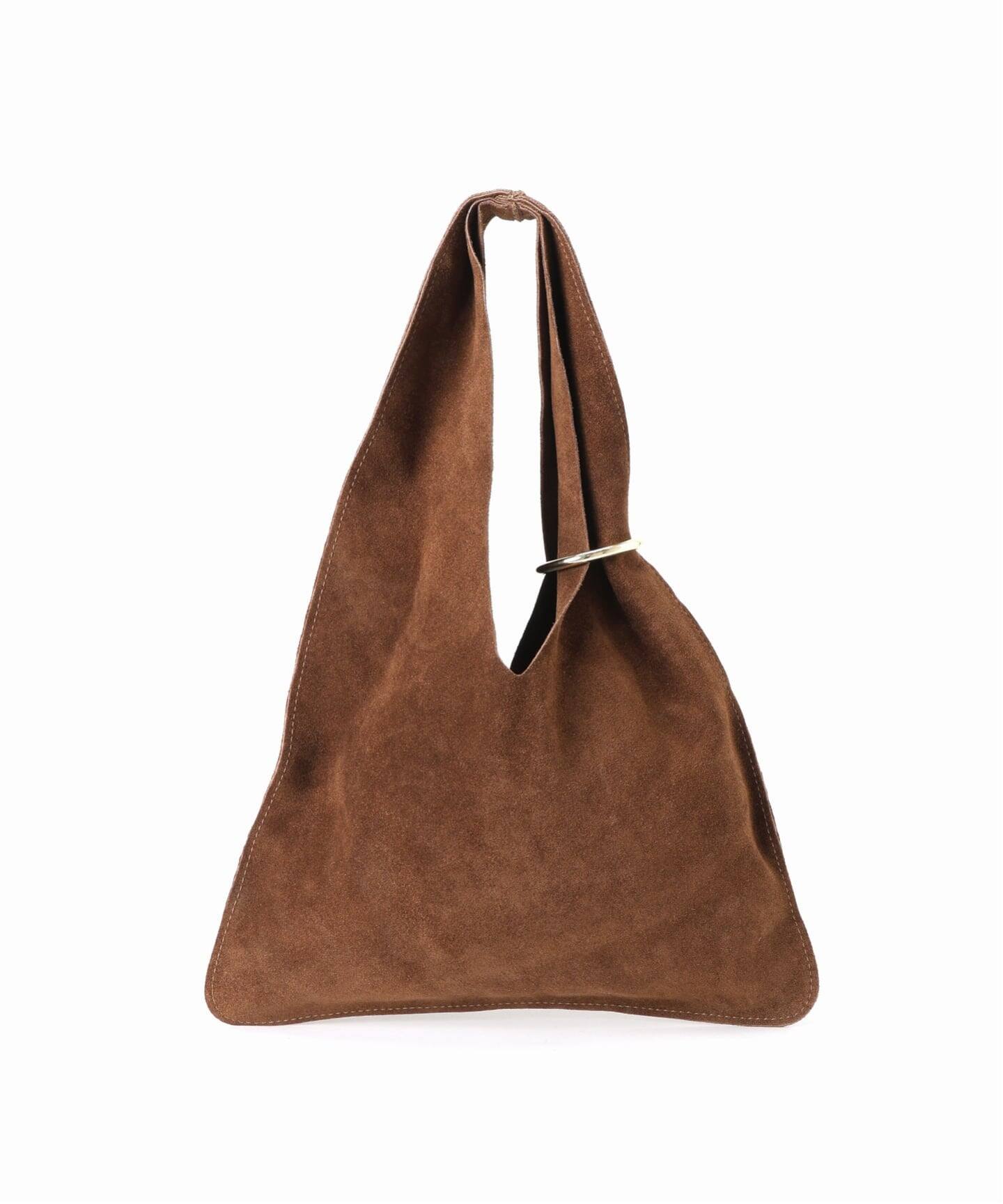 AULENTTI/オウレンティワンハンドル金具付きbasketバック　ブラウン NOBLE別注》AULENTTI/オウレンティ スウェードワンハンドルBAG