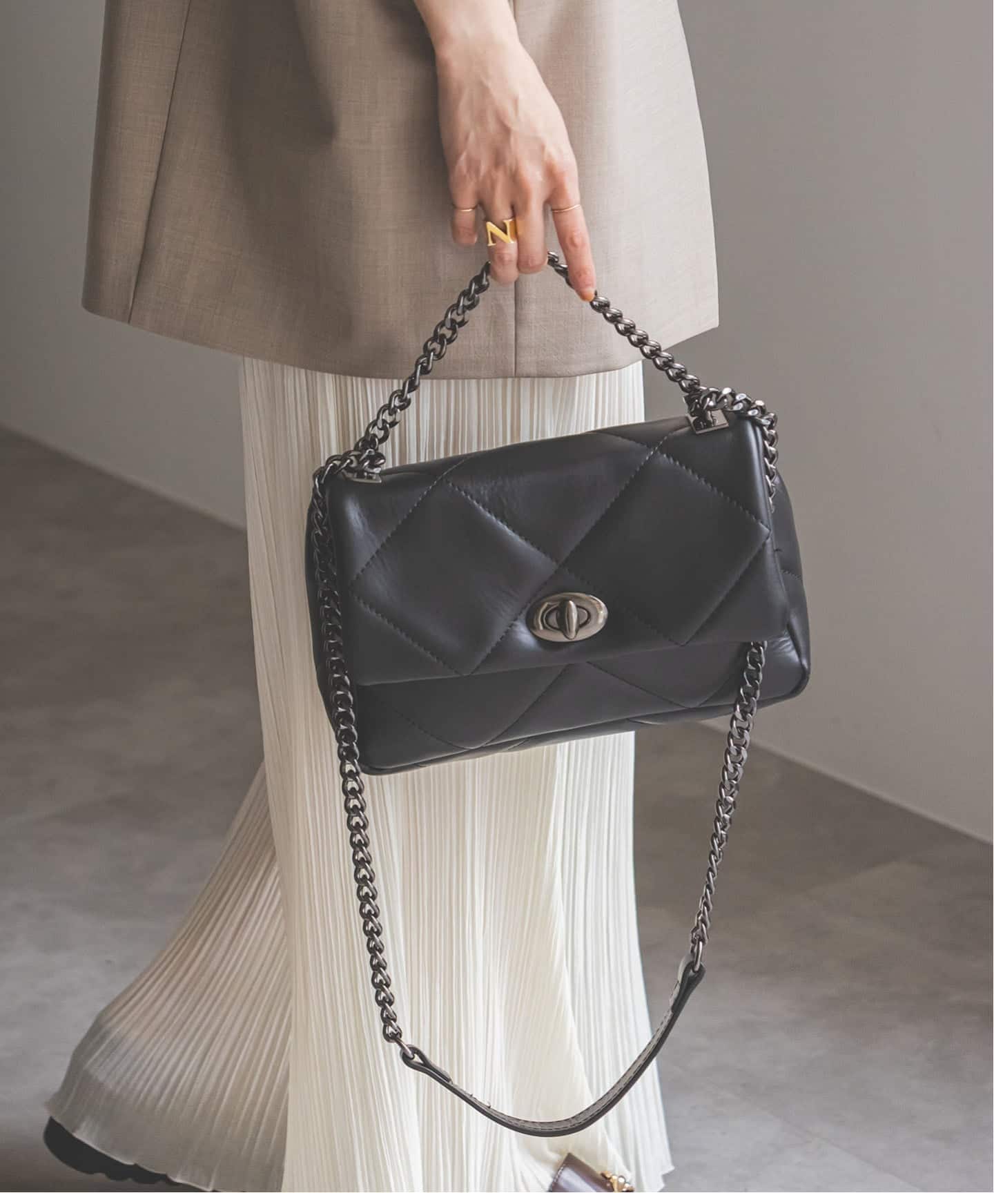 NOBLE別注・追加》Maison Vincent パッファーキルティングチェーン