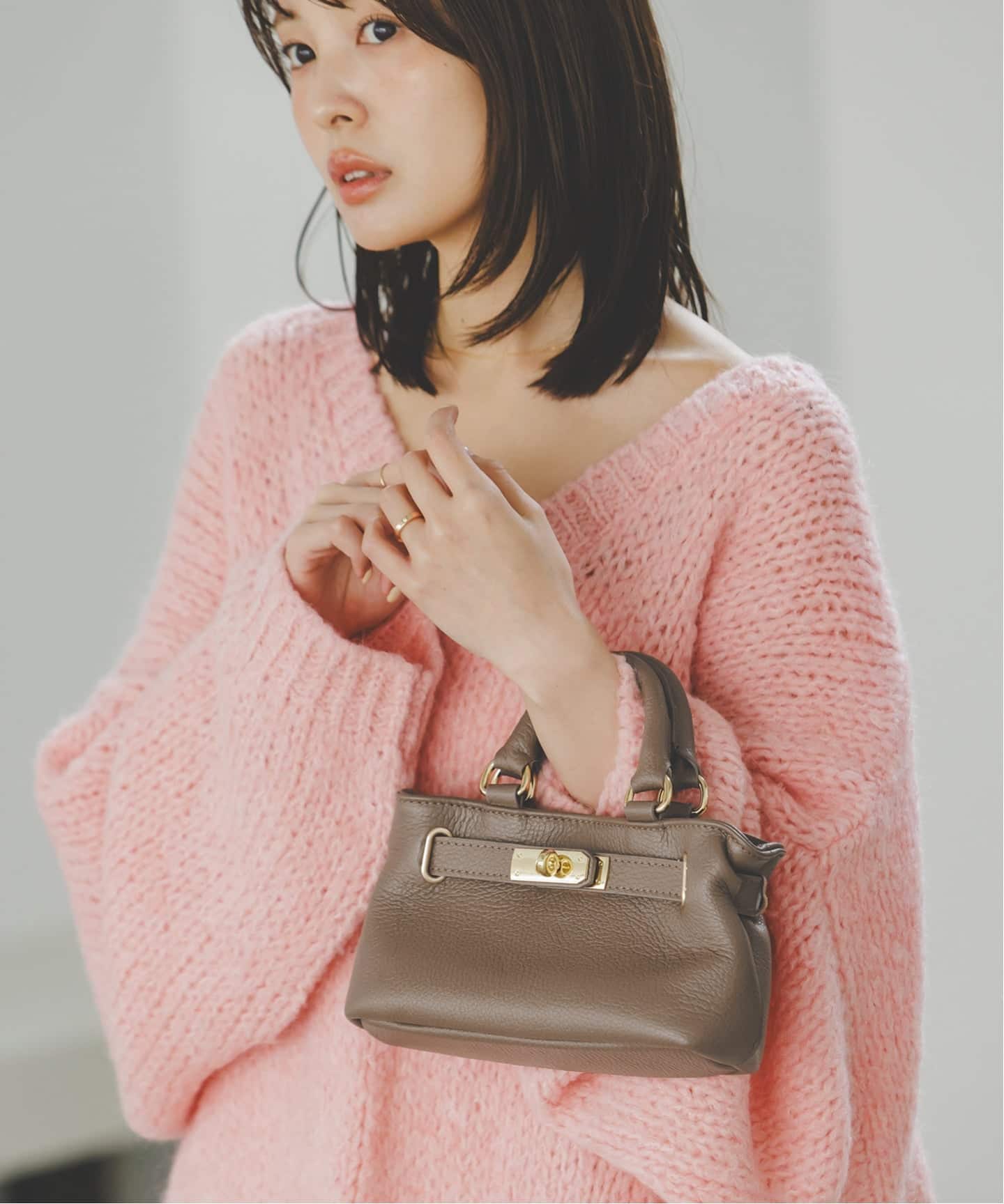 岡山・WEB限定予約》MILOS/ミロス 金具付きミニトート（ショルダー