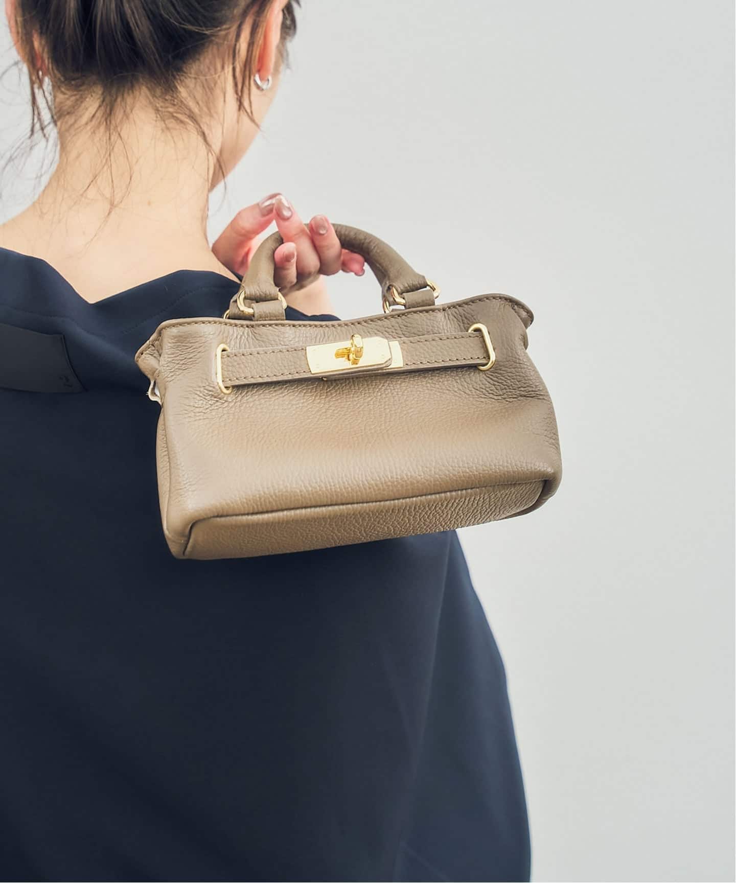 岡山・ルクア・WEB限定》MILOS/ミロス 金具付きミニトート（ショルダー