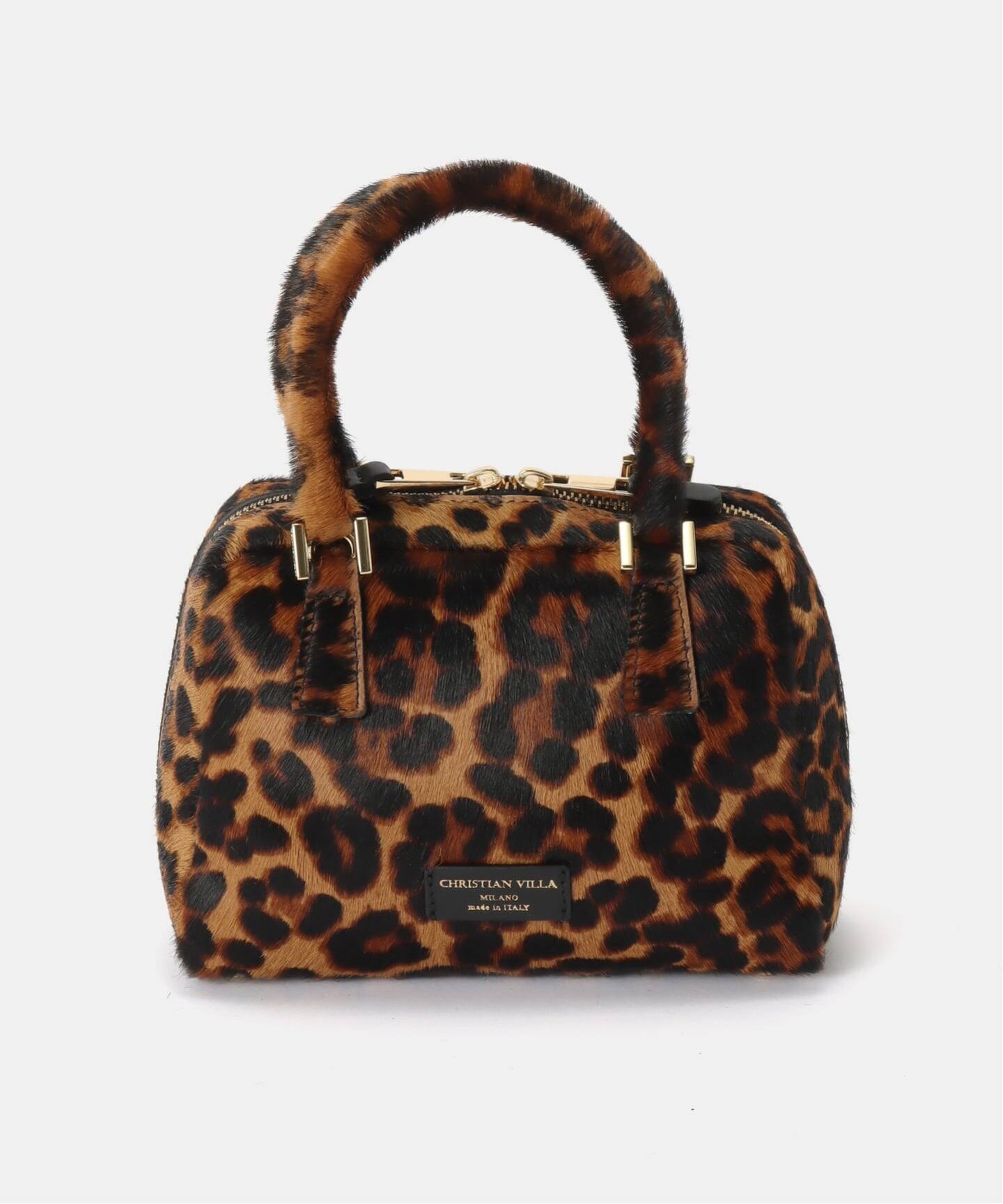 CHRISTIAN VILLA/クリスチャンヴィラ レオパードボストンBAG（ボストン