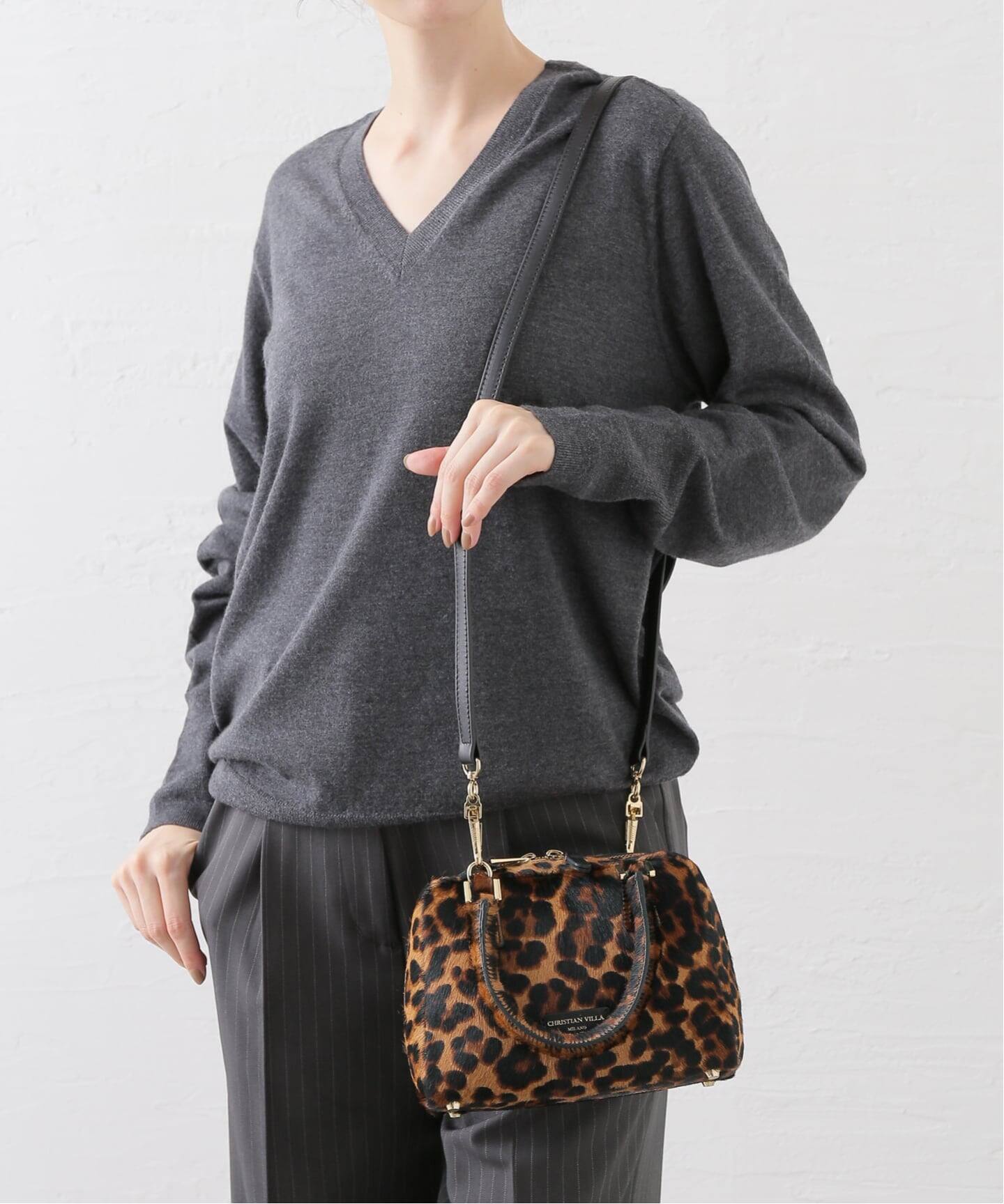CHRISTIAN VILLA/クリスチャンヴィラ レオパードボストンBAG（ボストン